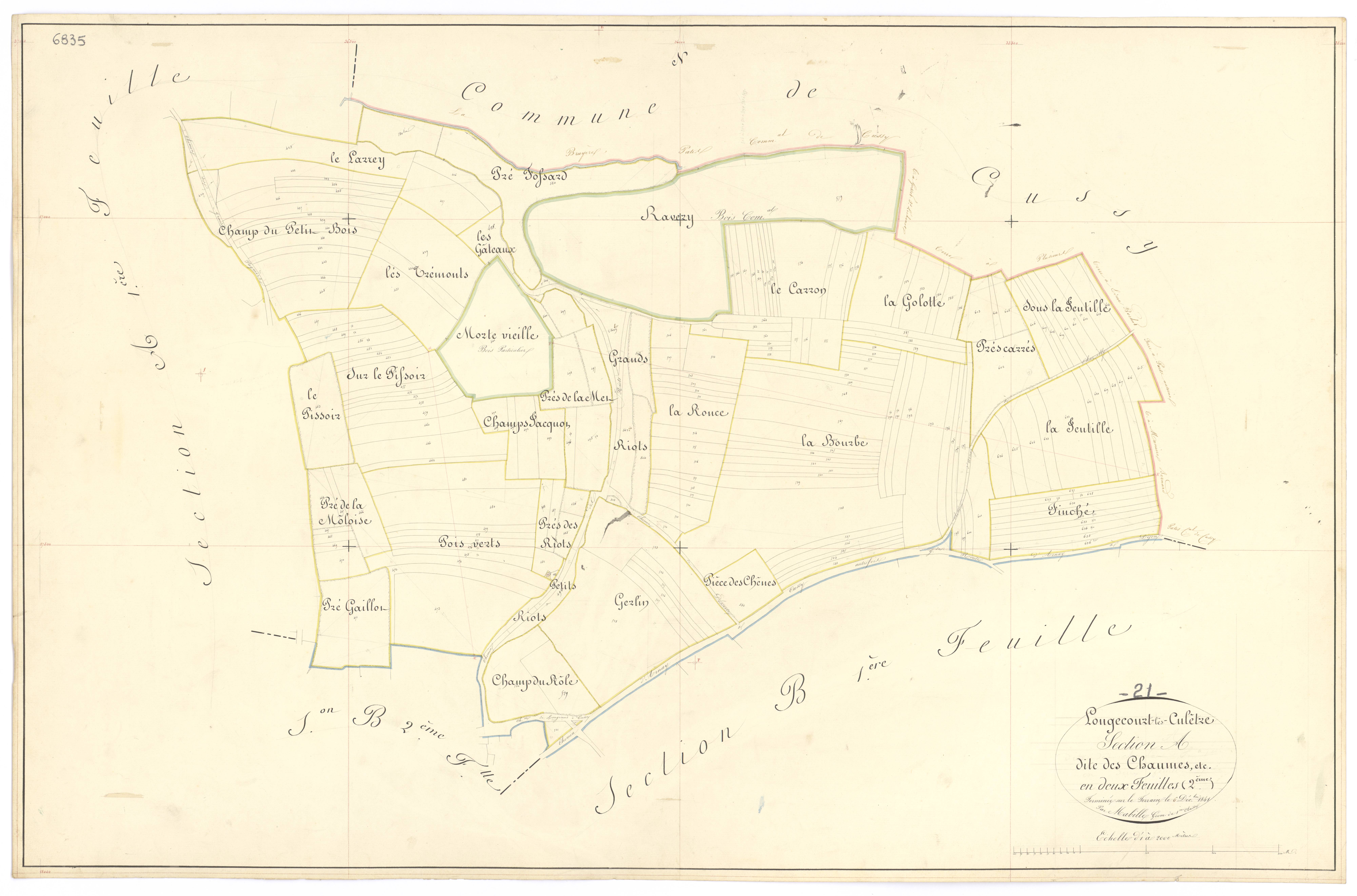 Longecourt-lès-Culêtre - Section A2 - 3 P PLAN 351/3