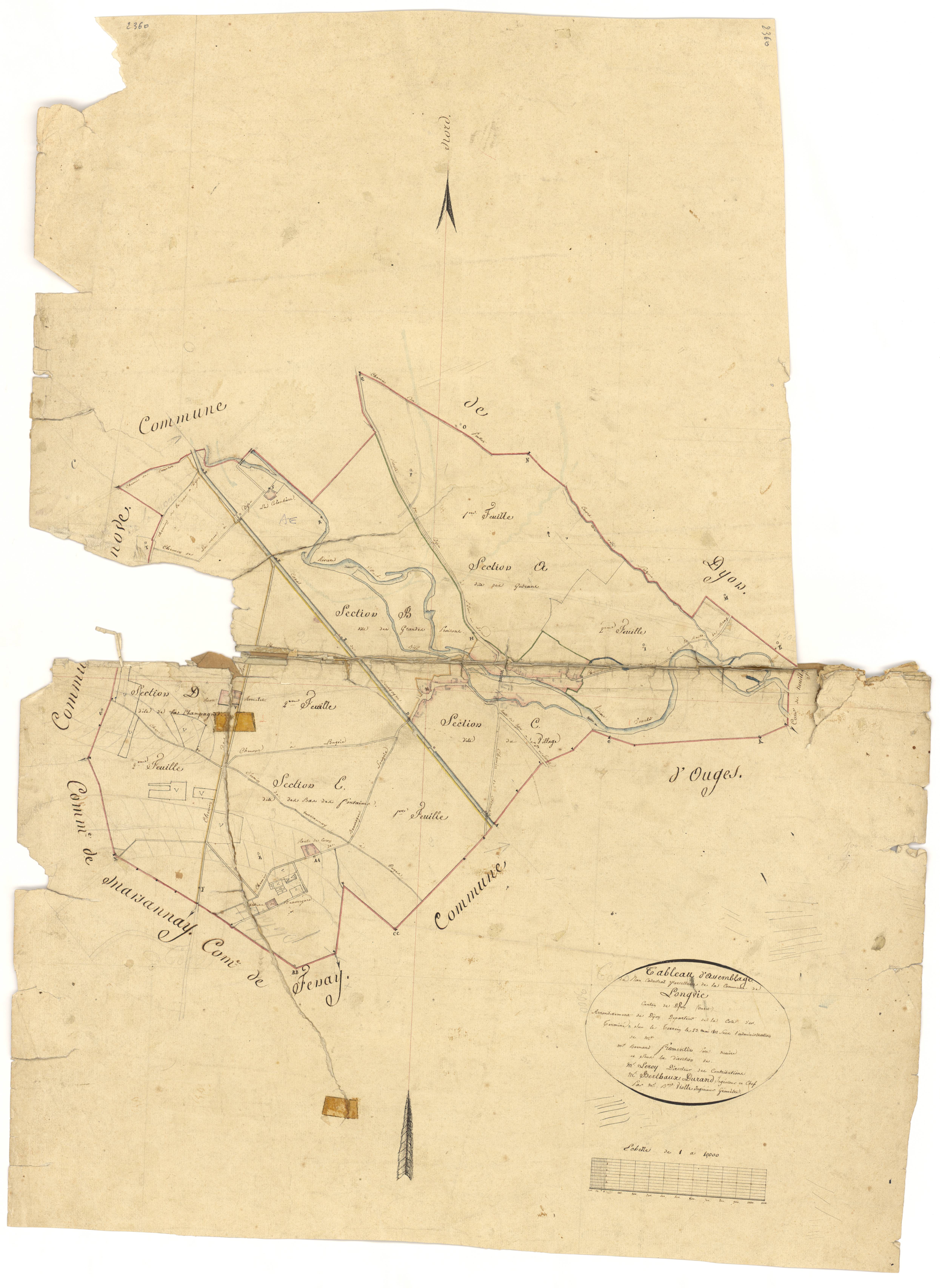 Longvic - Tableau d'assemblage - 3 P PLAN 352/1