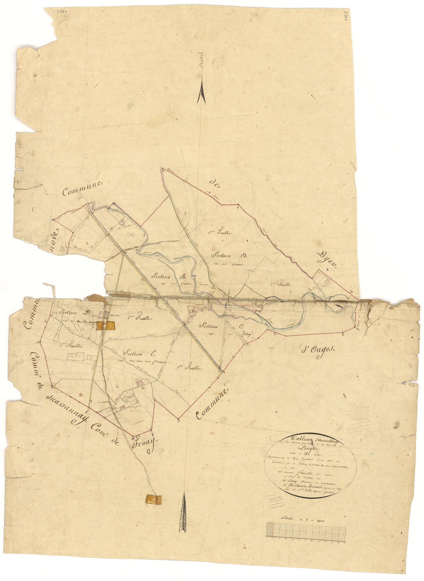 Longvic - Tableau d'assemblage - 3 P PLAN 352/1