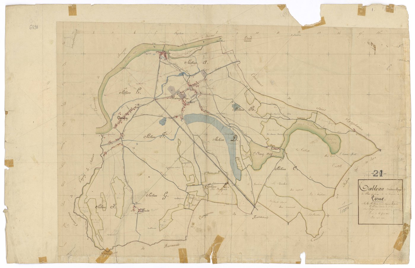 Losne - Tableau d'assemblage - 3 P PLAN 353/1
