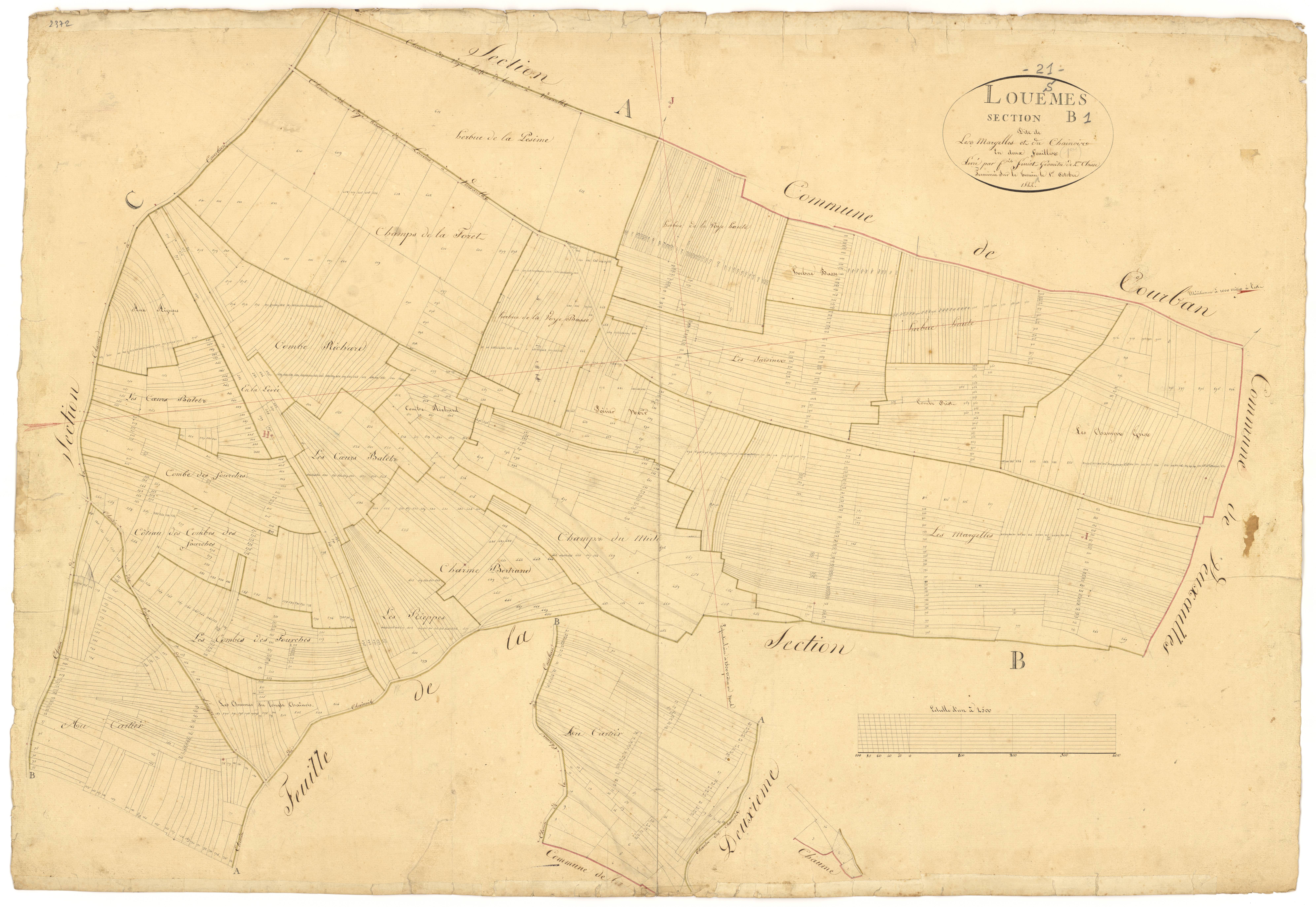 Louesme - Section B1 - 3 P PLAN 354/4