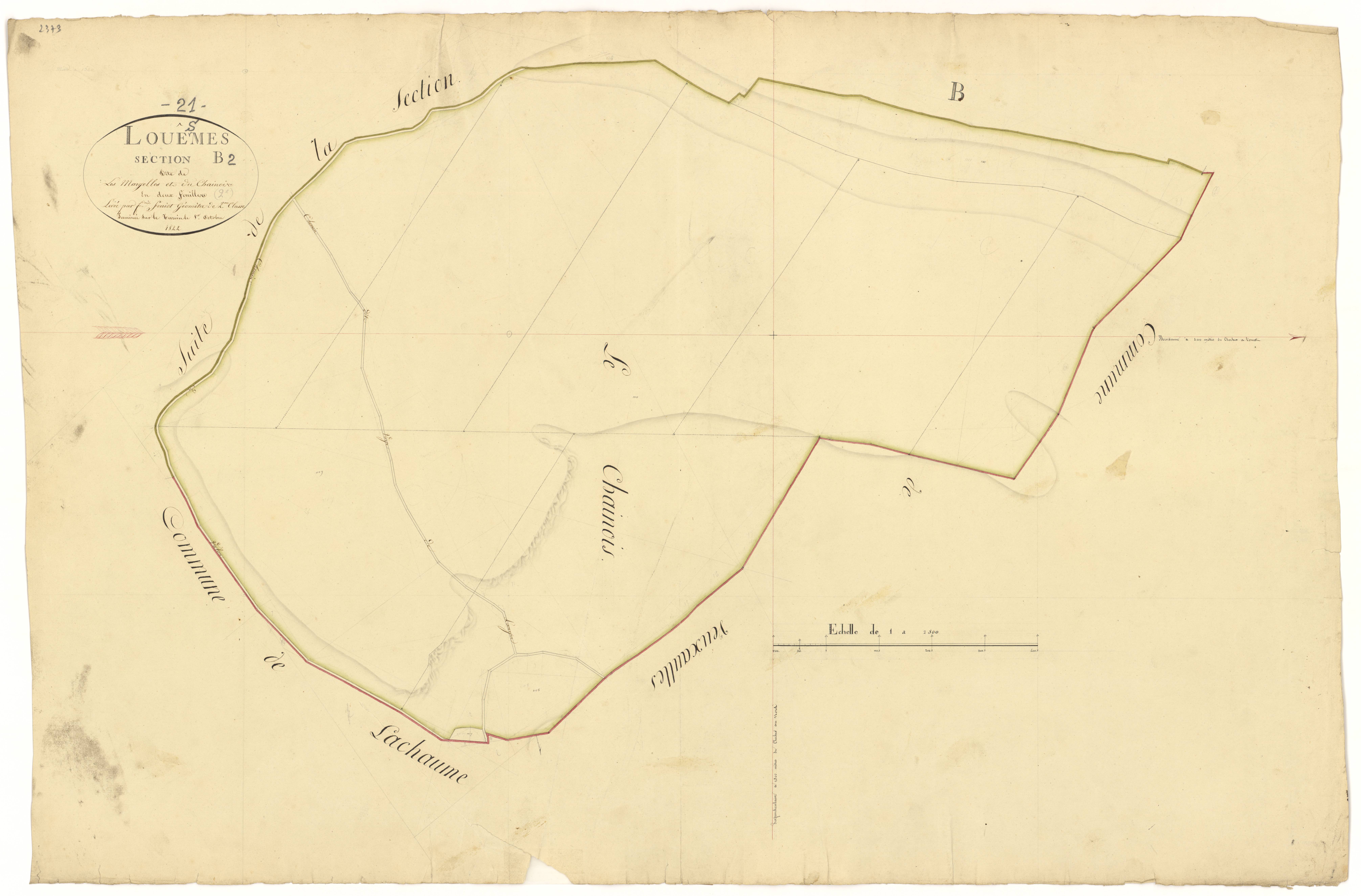 Louesme - Section B2 - 3 P PLAN 354/5