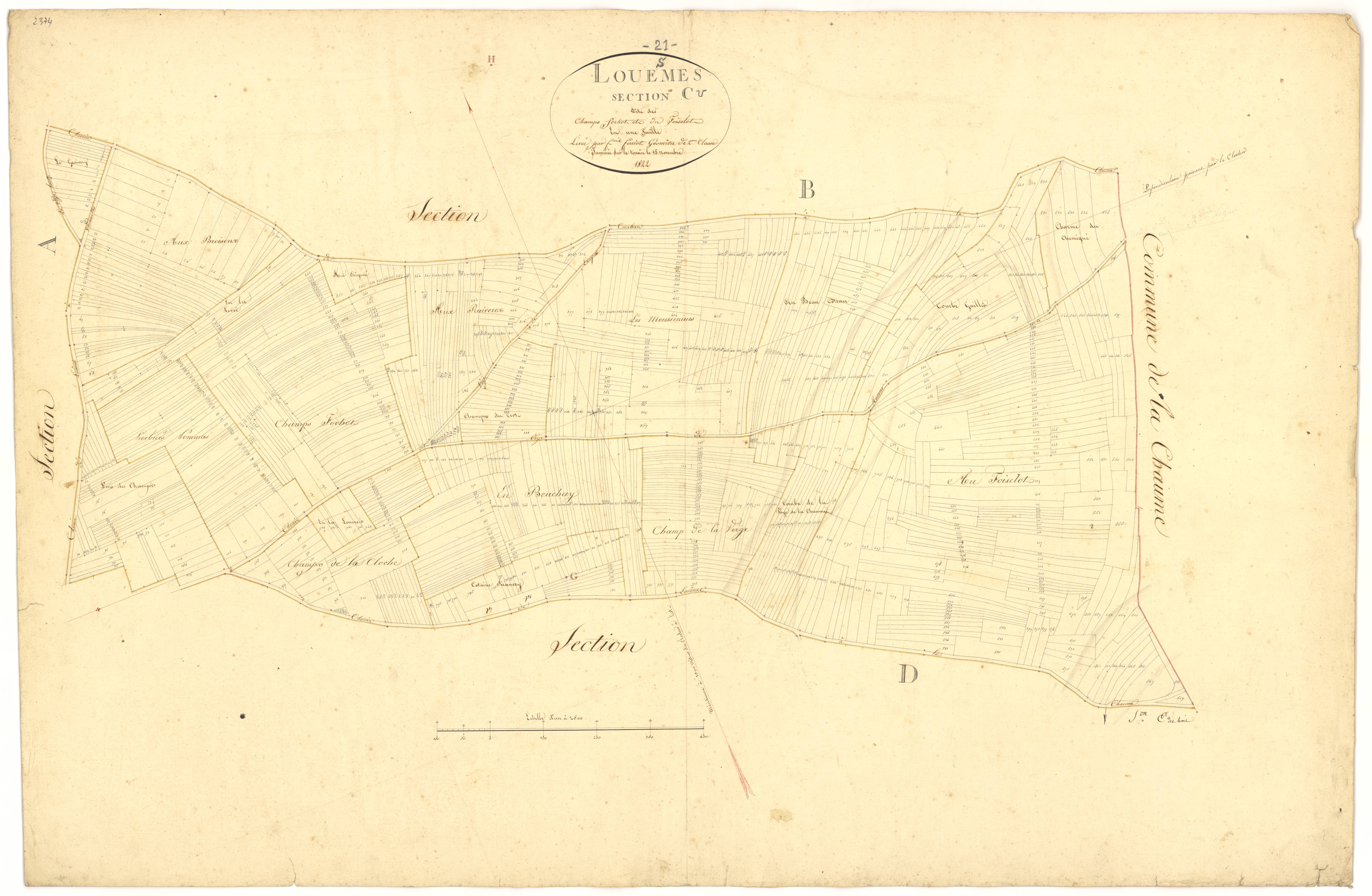 Louesme - Section C - 3 P PLAN 354/6
