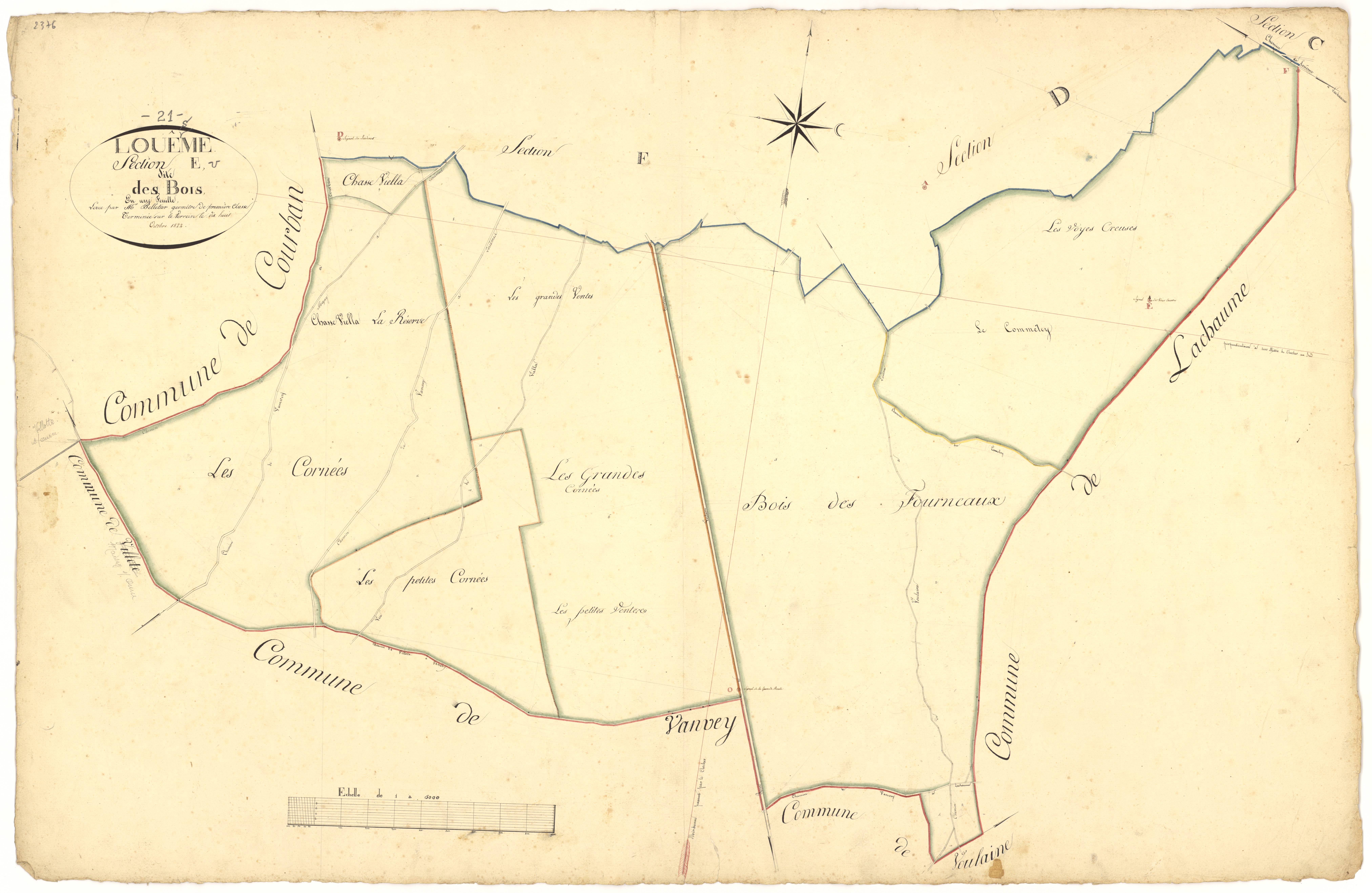 Louesme - Section E - 3 P PLAN 354/8
