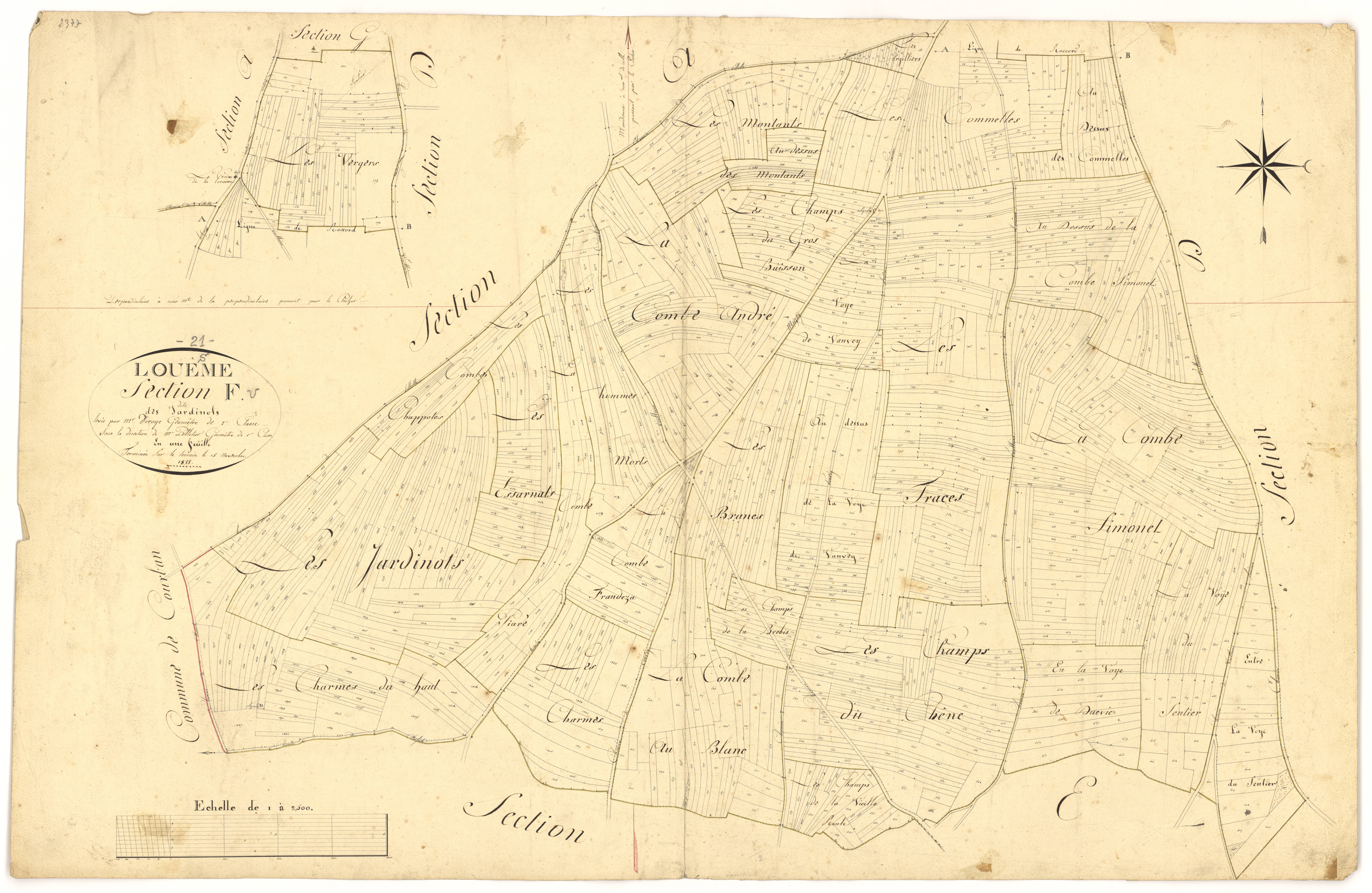 Louesme - Section F - 3 P PLAN 354/9