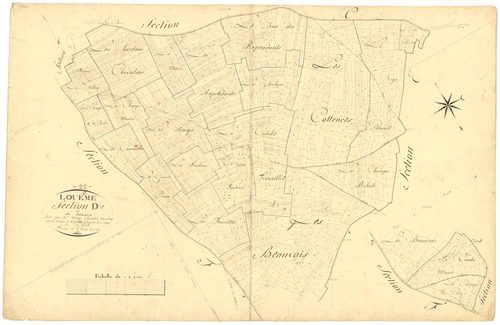 Louesme - Section D - 3 P PLAN 354/7