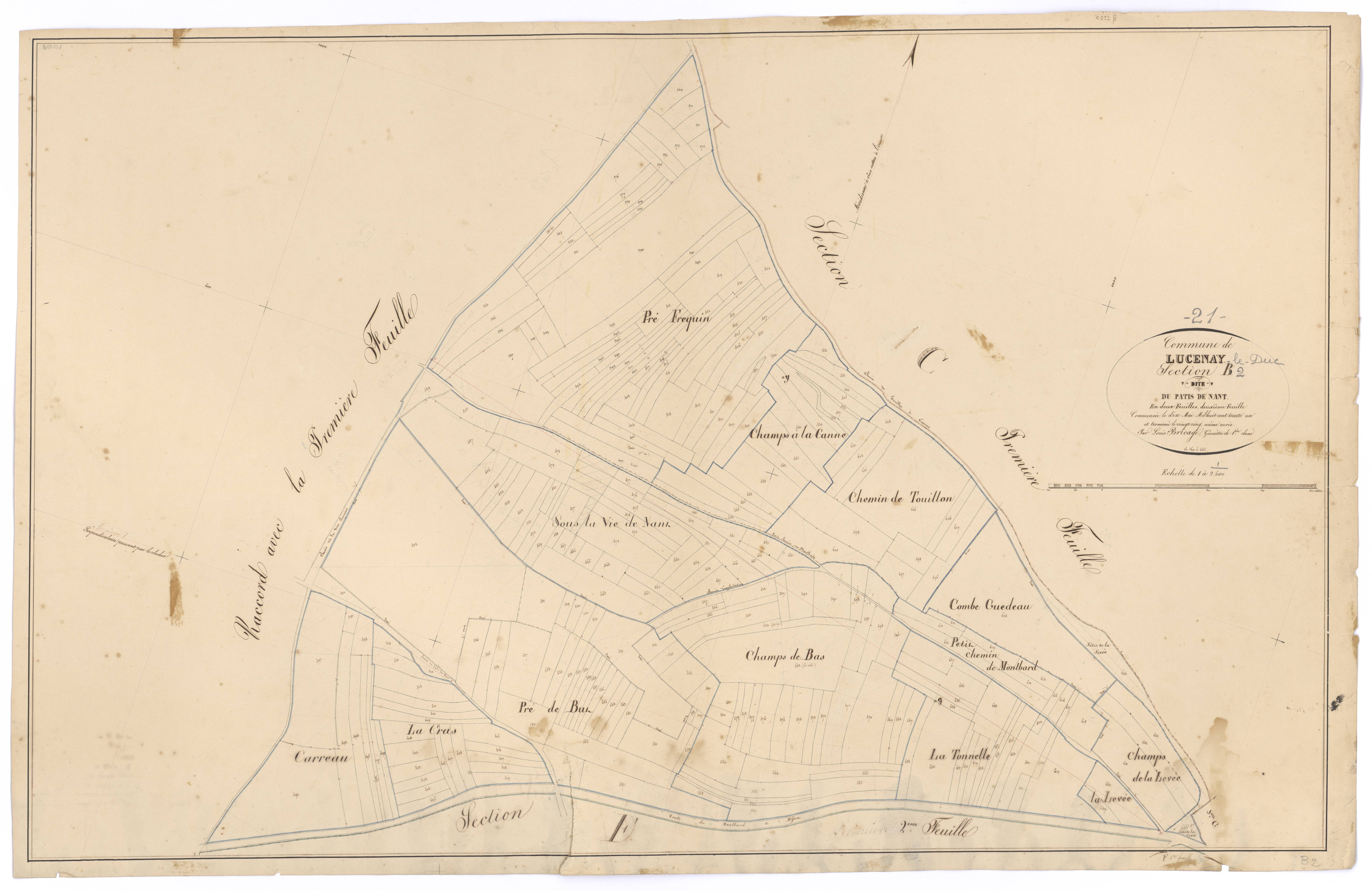 Lucenay-le-Duc - Section B2 - 3 P PLAN 355/5