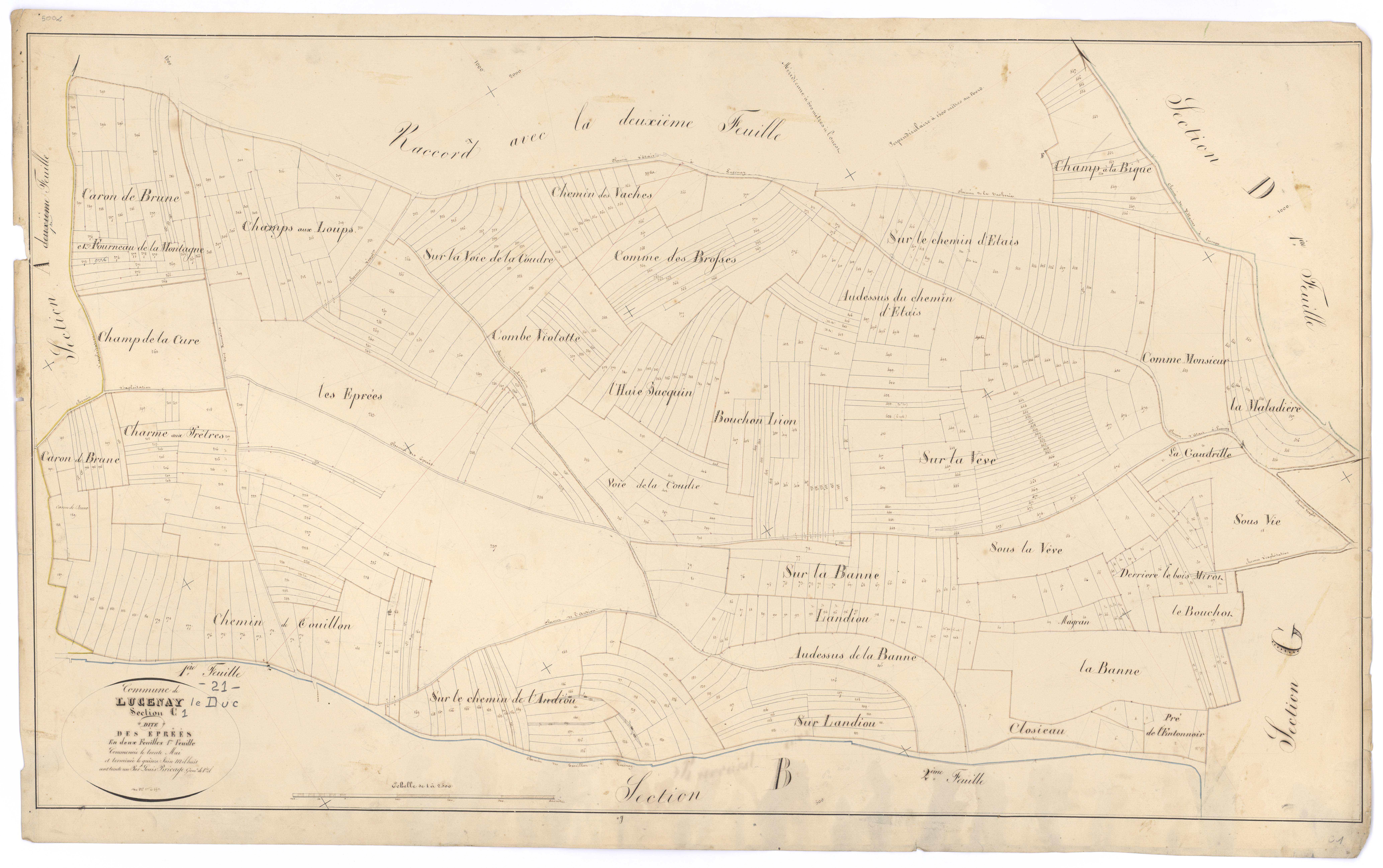 Lucenay-le-Duc - Section C1 - 3 P PLAN 355/6