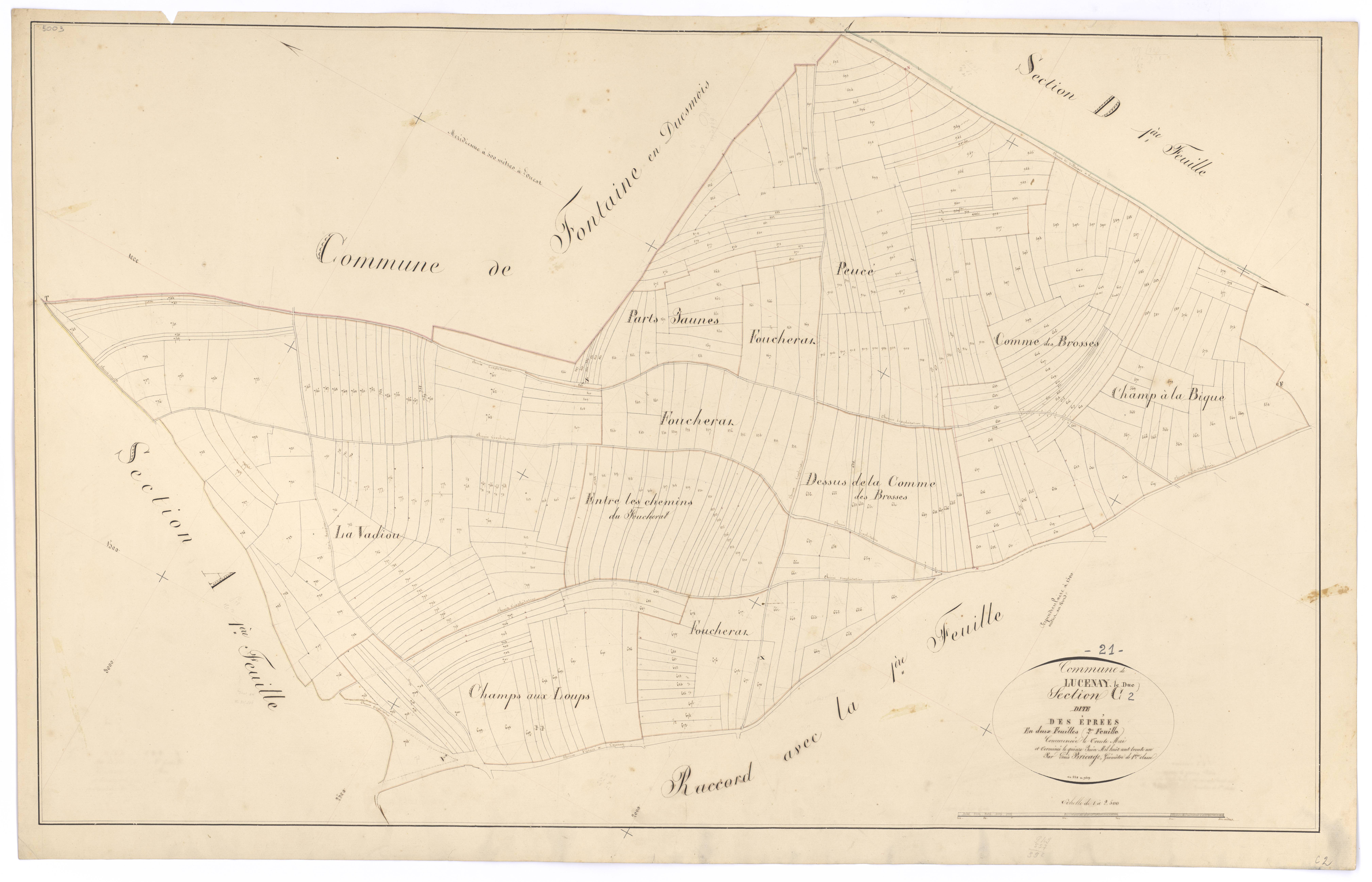 Lucenay-le-Duc - Section C2 - 3 P PLAN 355/7