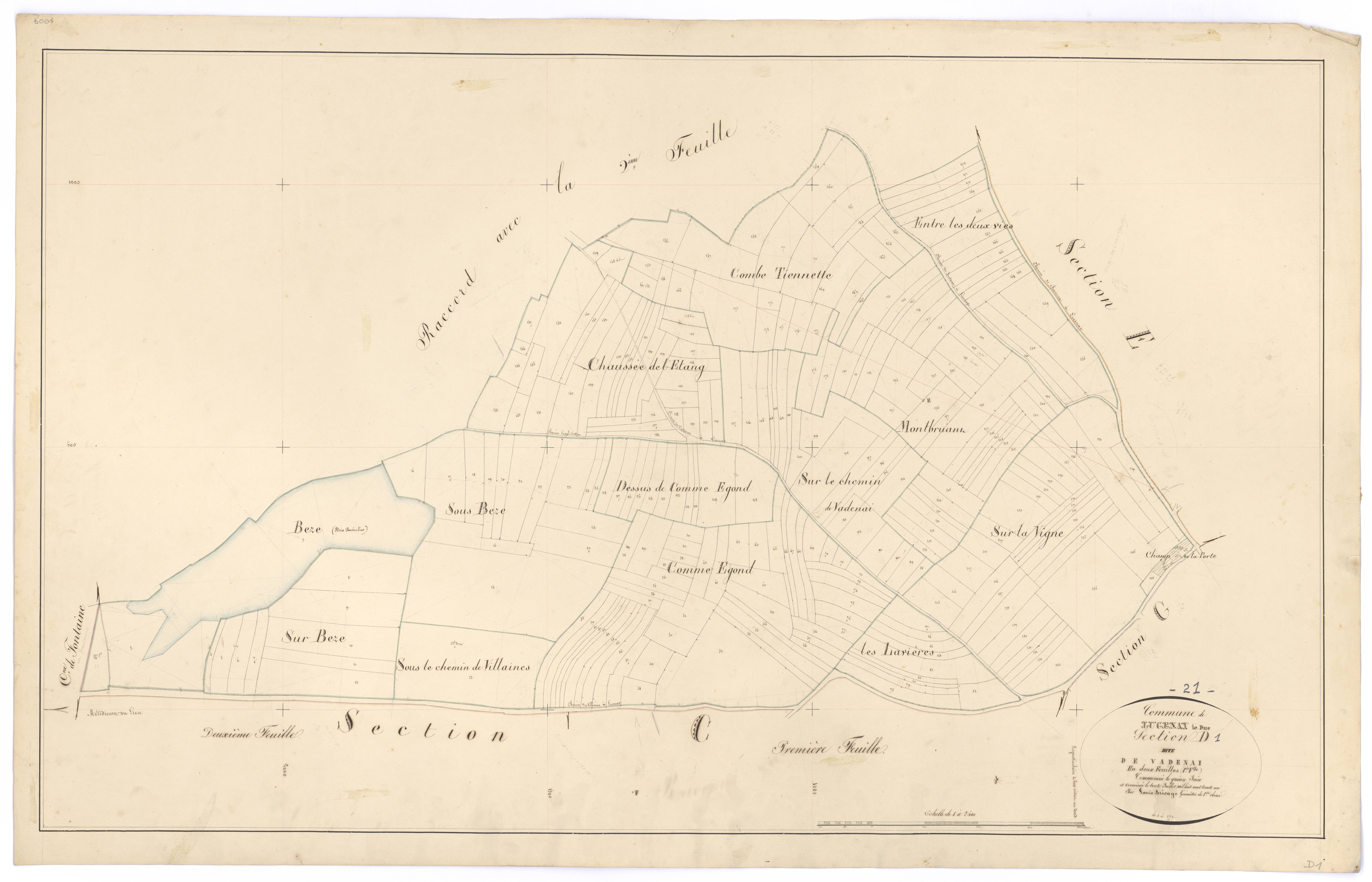 Lucenay-le-Duc - Section D1 - 3 P PLAN 355/8