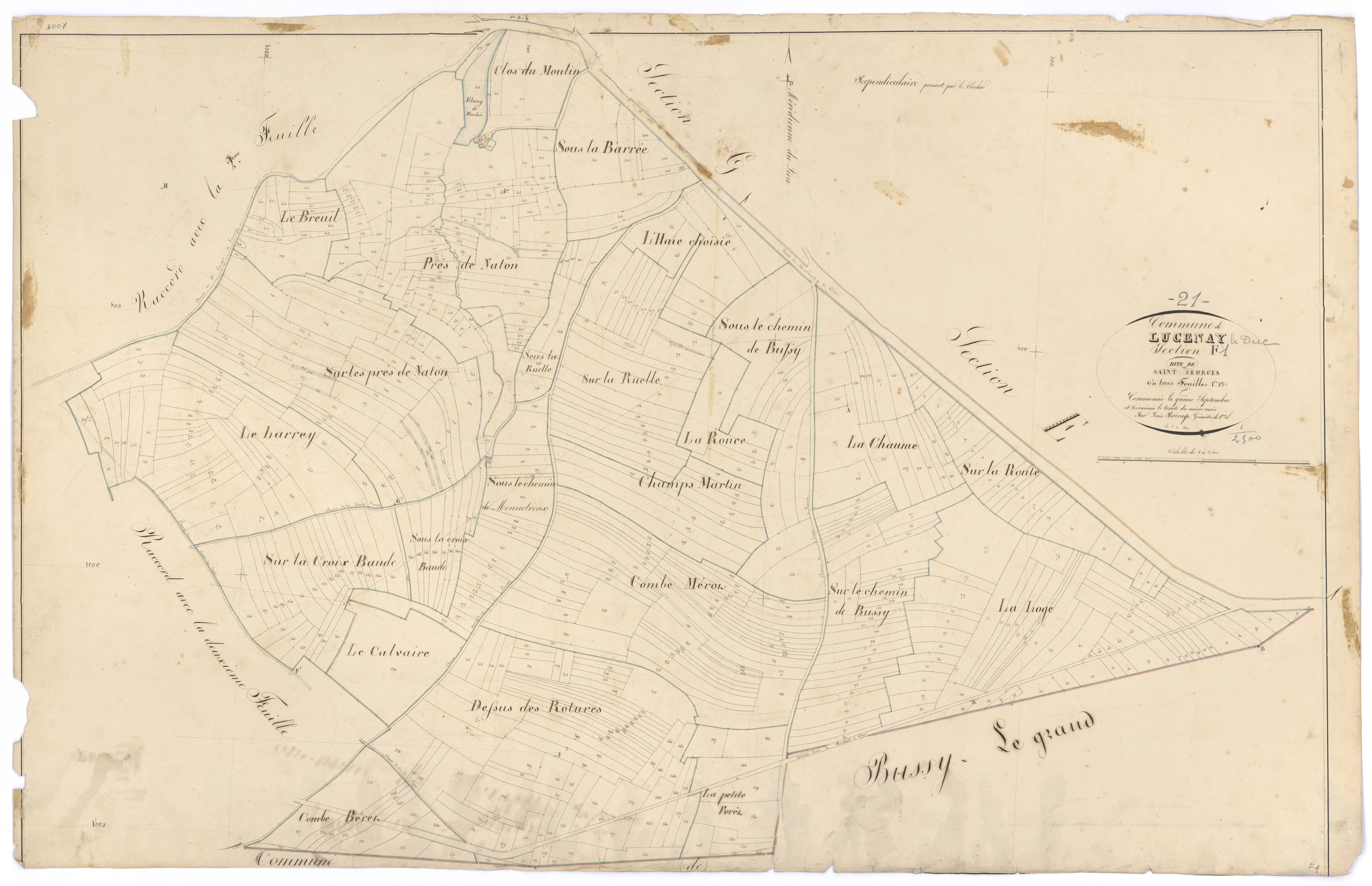 Lucenay-le-Duc - Section F1 - 3 P PLAN 355/11