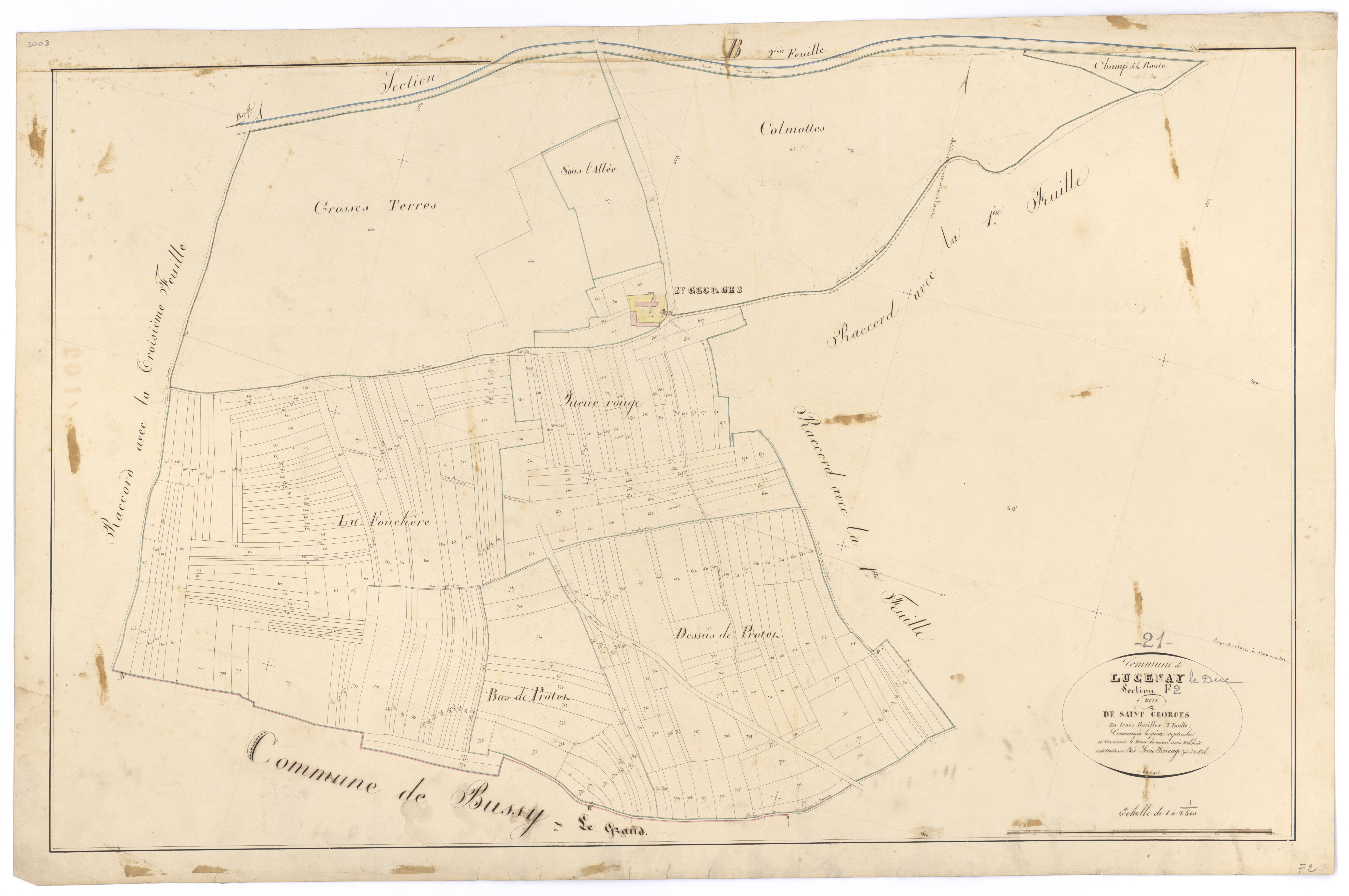 Lucenay-le-Duc - Section F2 - 3 P PLAN 355/12