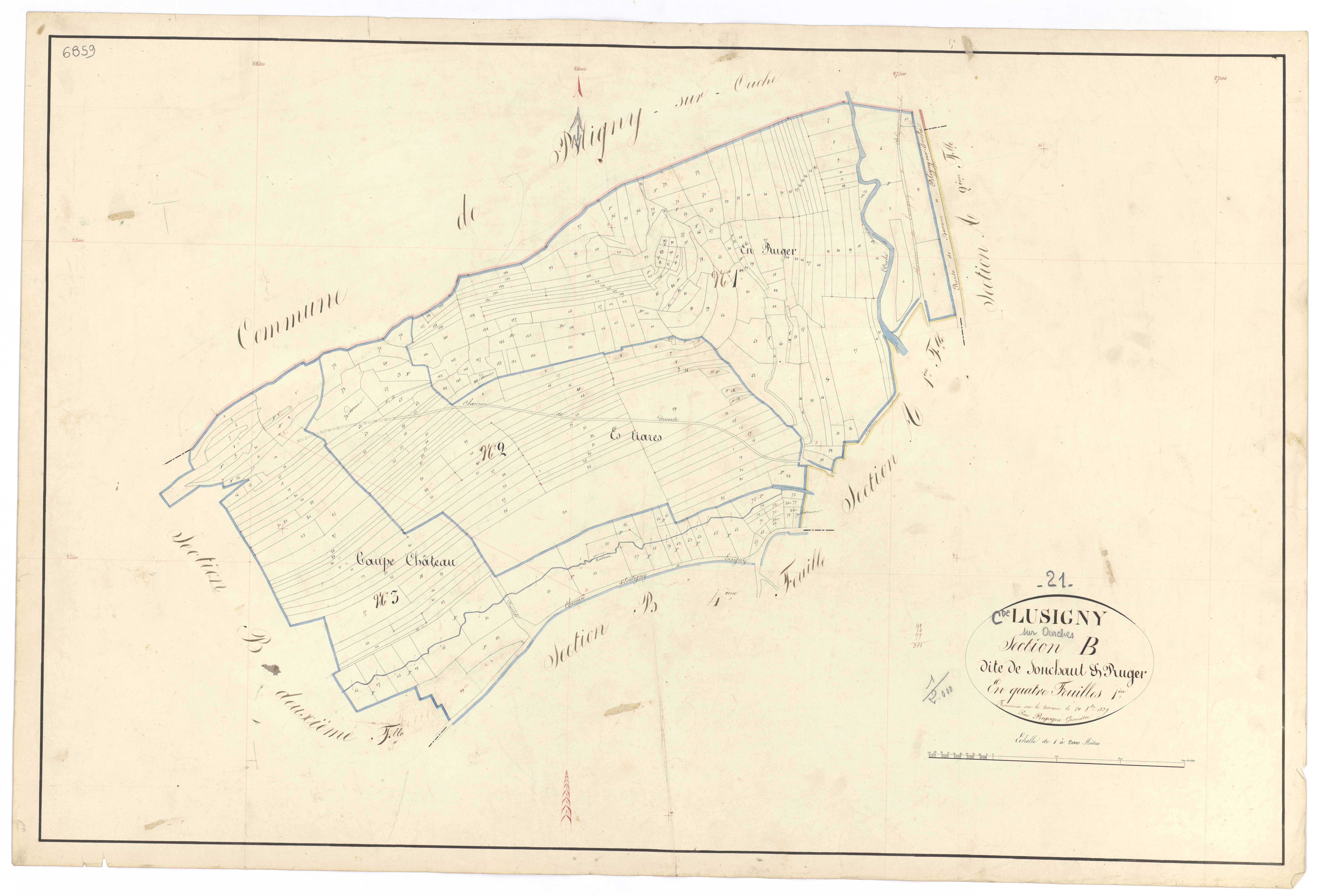 Lusigny-sur-Ouche - Section B1 - 3 P PLAN 357/9