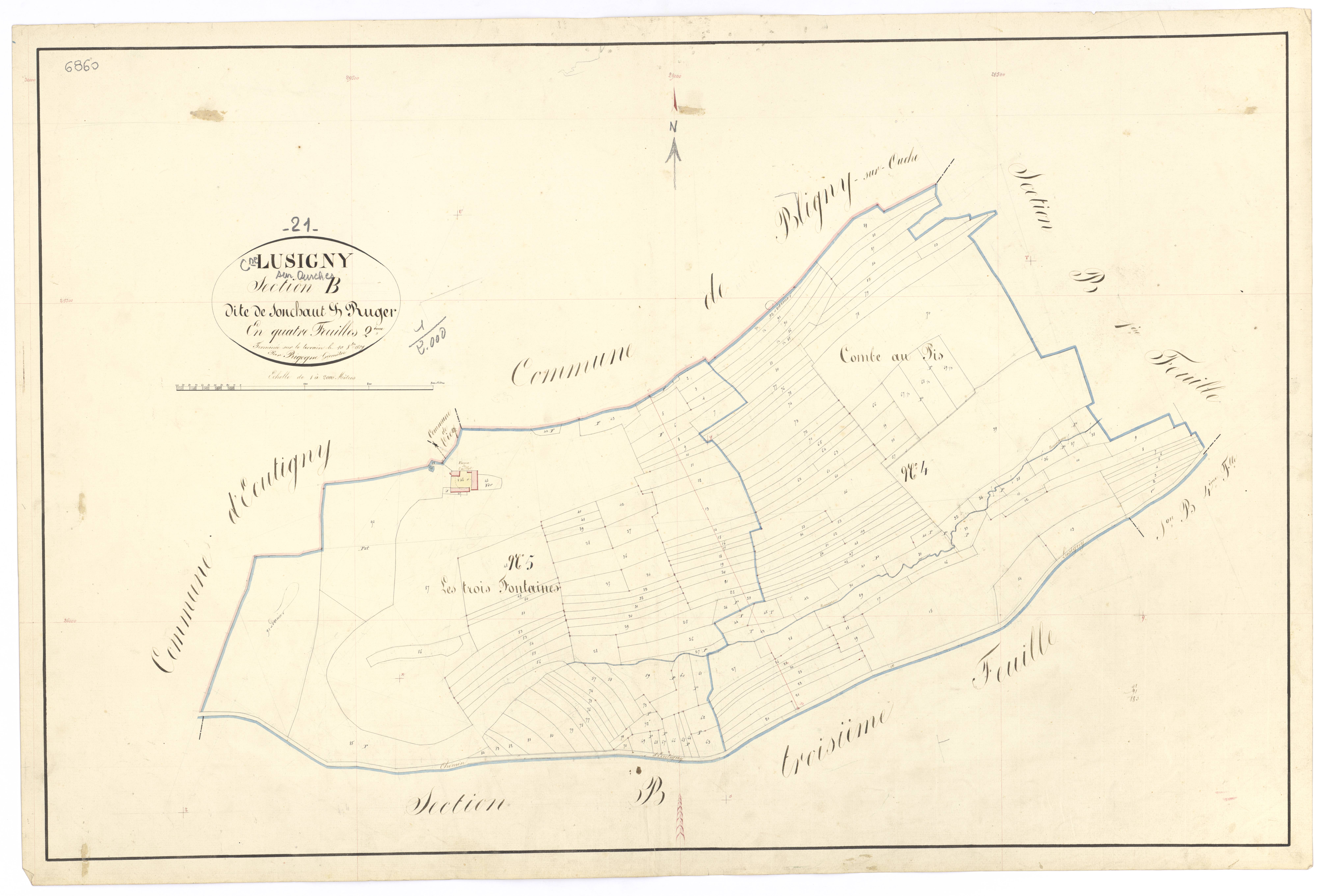 Lusigny-sur-Ouche - Section B2 - 3 P PLAN 357/10