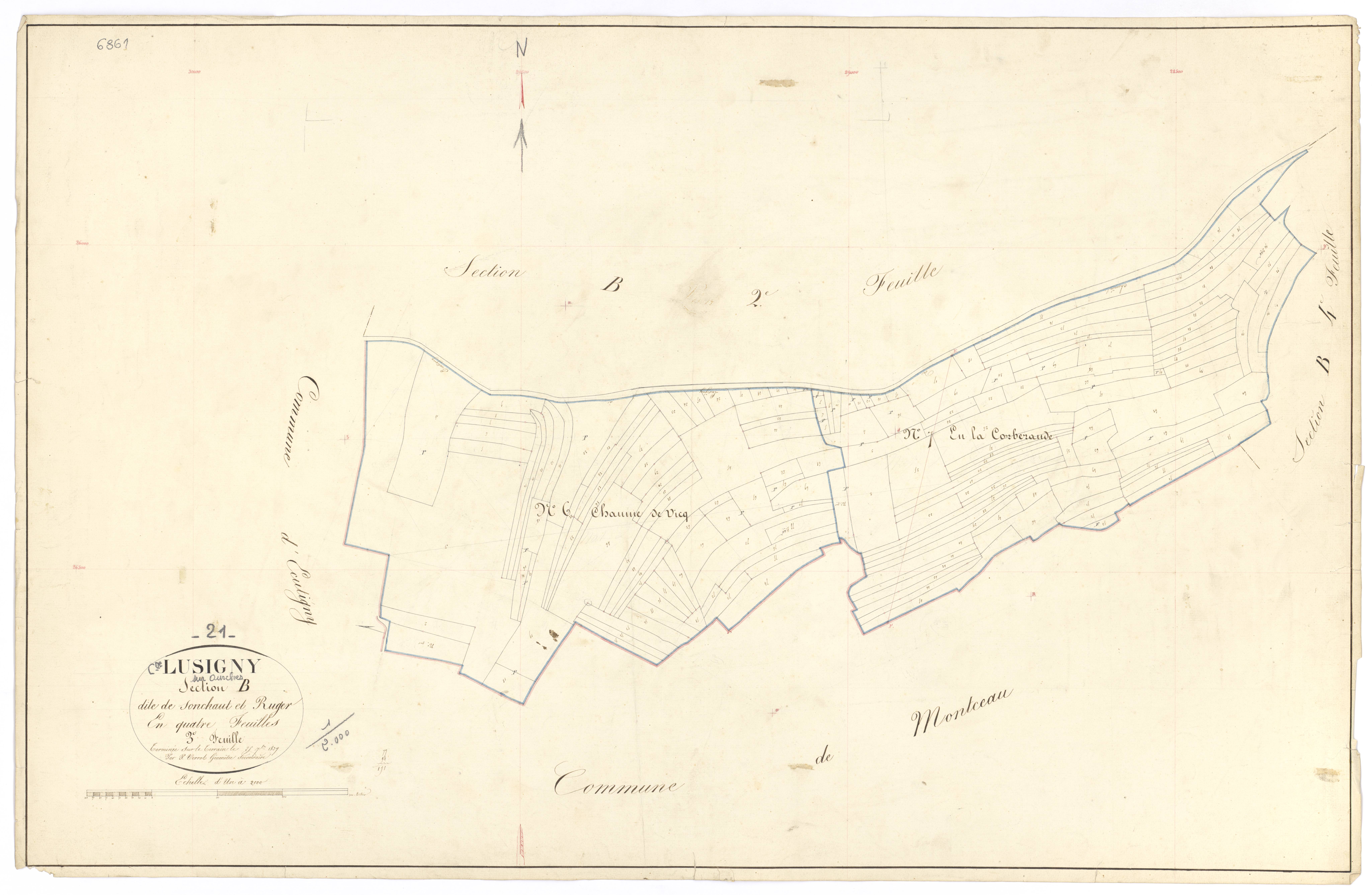 Lusigny-sur-Ouche - Section B3 - 3 P PLAN 357/11