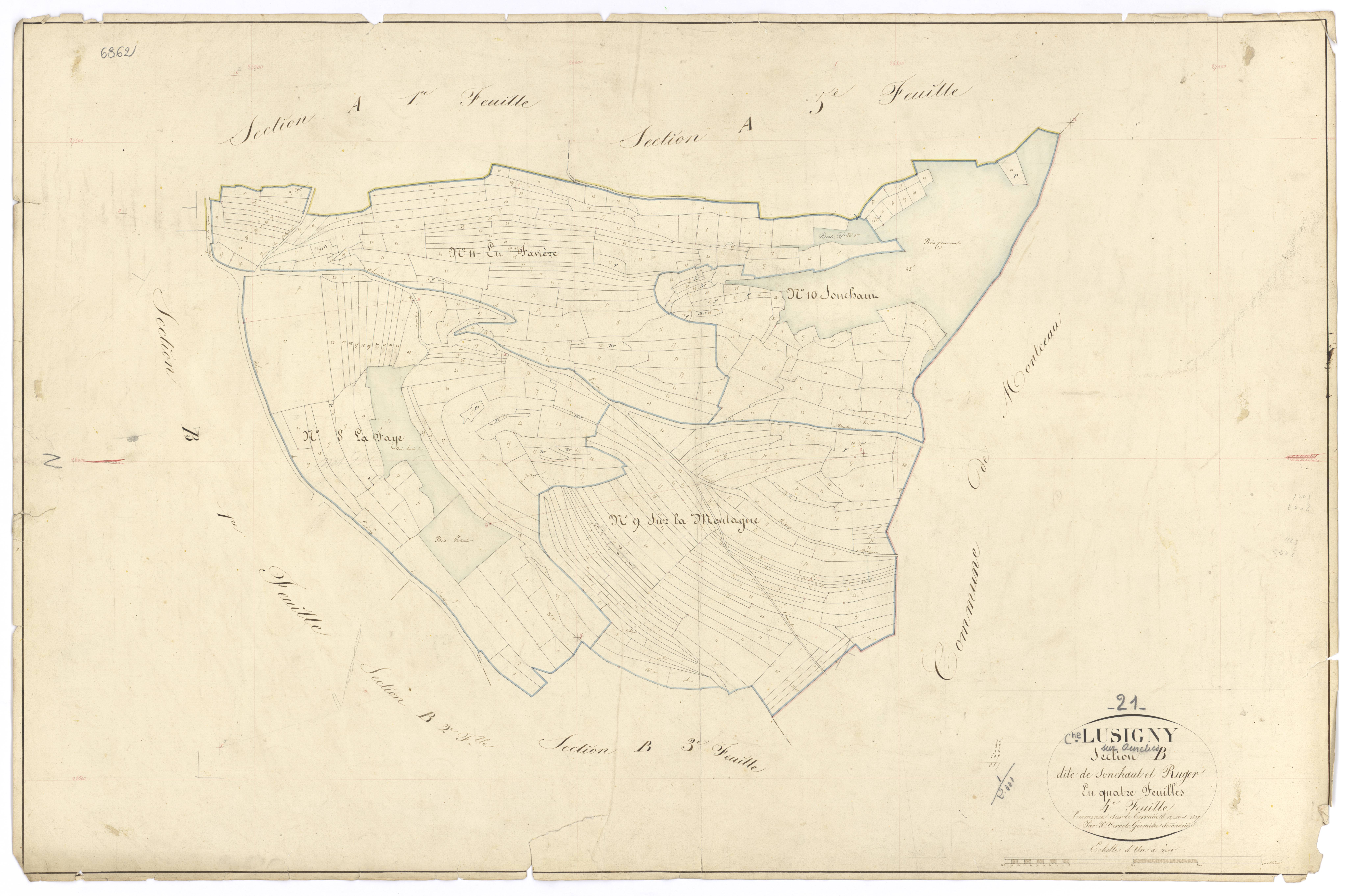 Lusigny-sur-Ouche - Section B4 - 3 P PLAN 357/12
