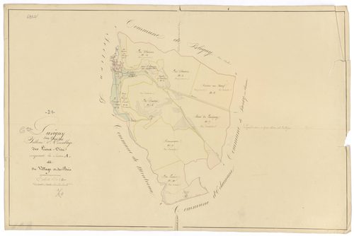 Lusigny-sur-Ouche - Section A (tableau d'assemblage) - 3 P PLAN 357/2