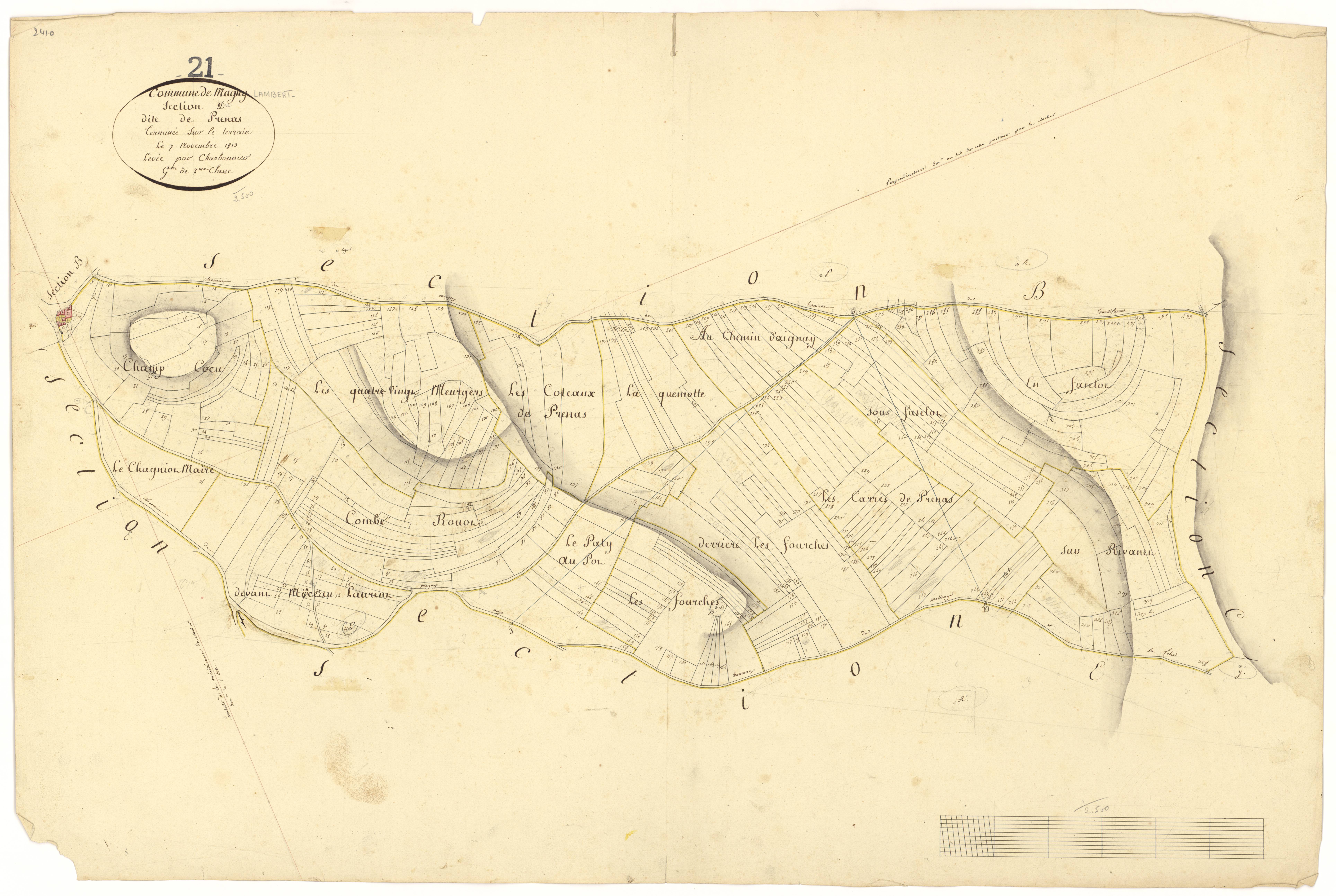 Magny-Lambert - Section D - 3 P PLAN 361/7