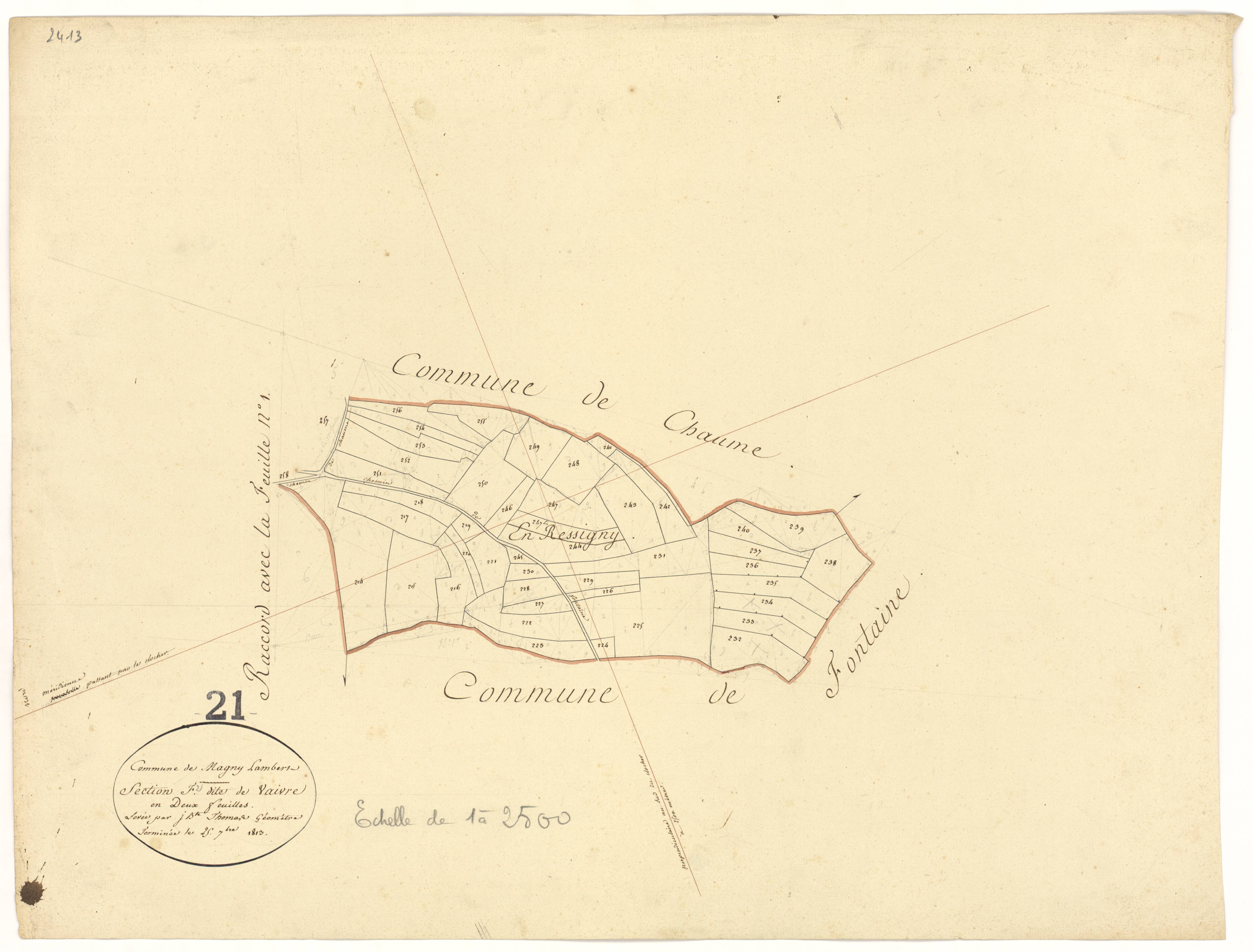 Magny-Lambert - Section F2 - 3 P PLAN 361/10