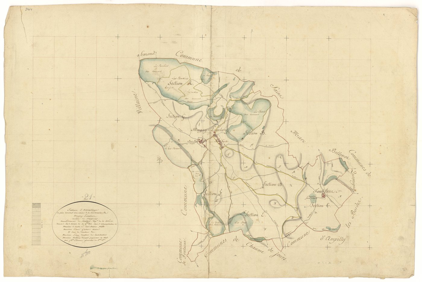 Magny-Lambert - Tableau d'assemblage - 3 P PLAN 361/1