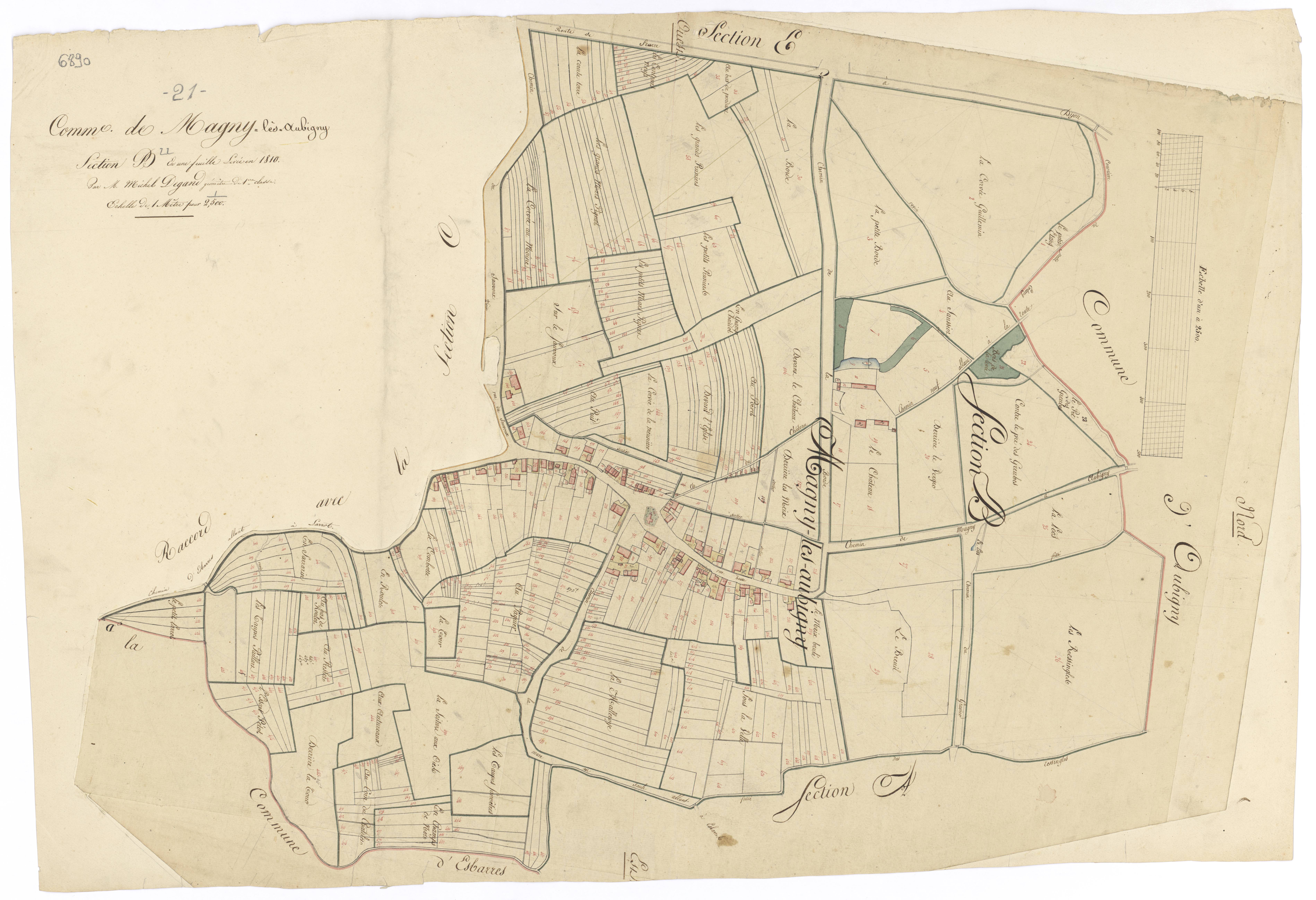 Magny-lès-Aubigny - Section B - 3 P PLAN 363/3