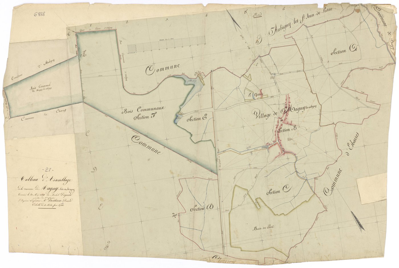 Magny-lès-Aubigny - Tableau d'assemblage - 3 P PLAN 363/1