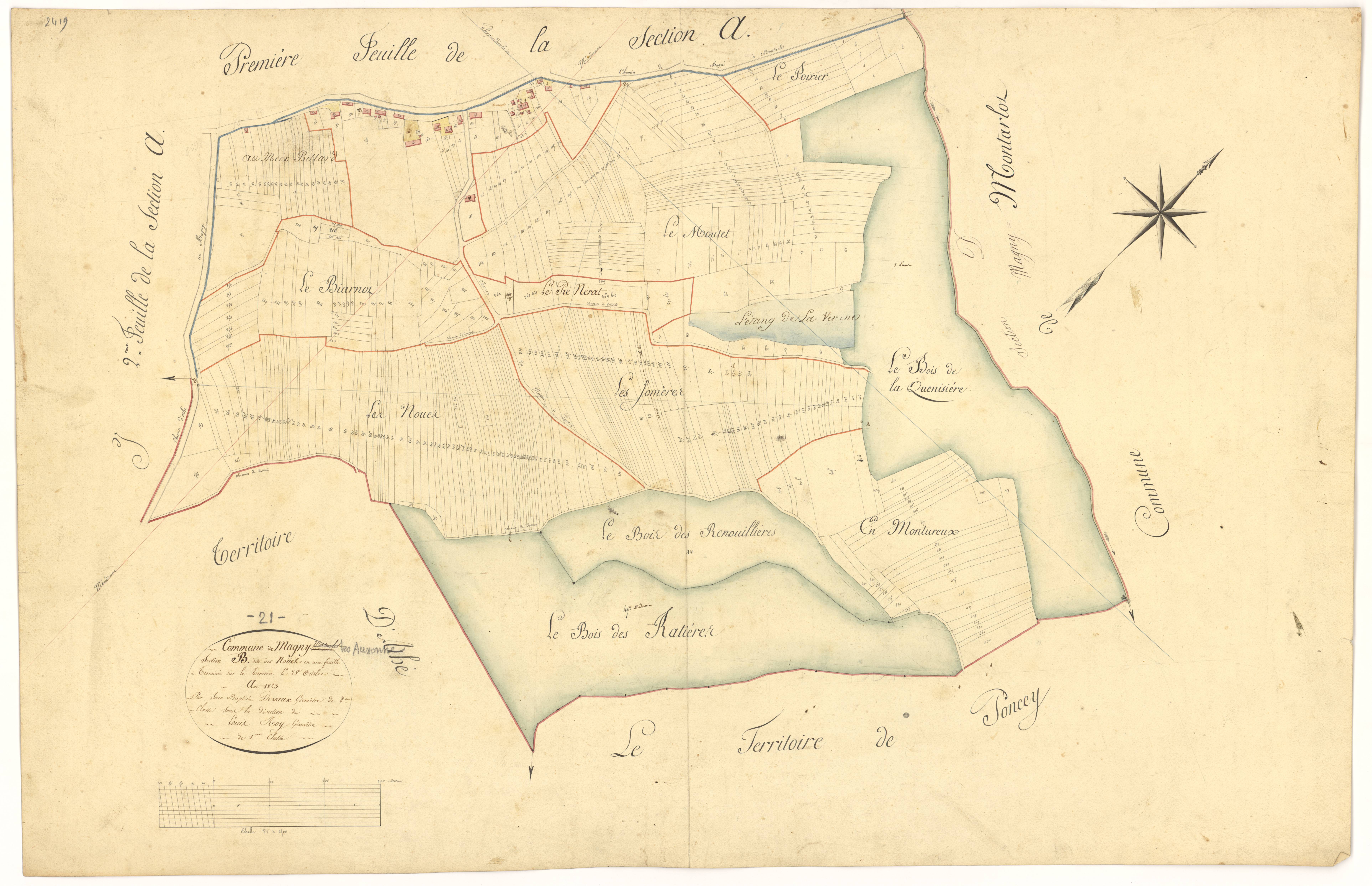 Magny-Montarlot - Section B - 3 P PLAN 364/5