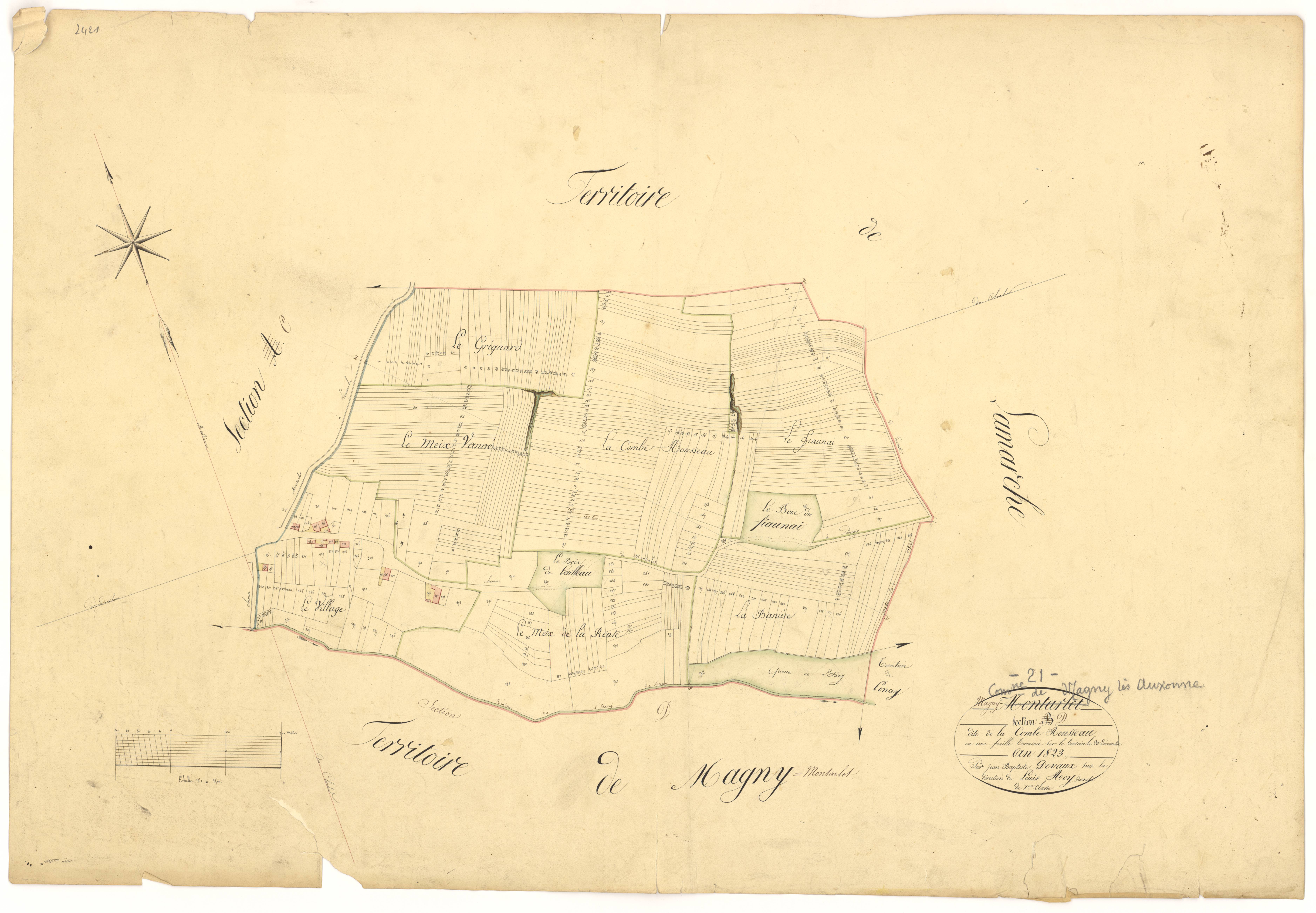 Magny-Montarlot - Section D - 3 P PLAN 364/7