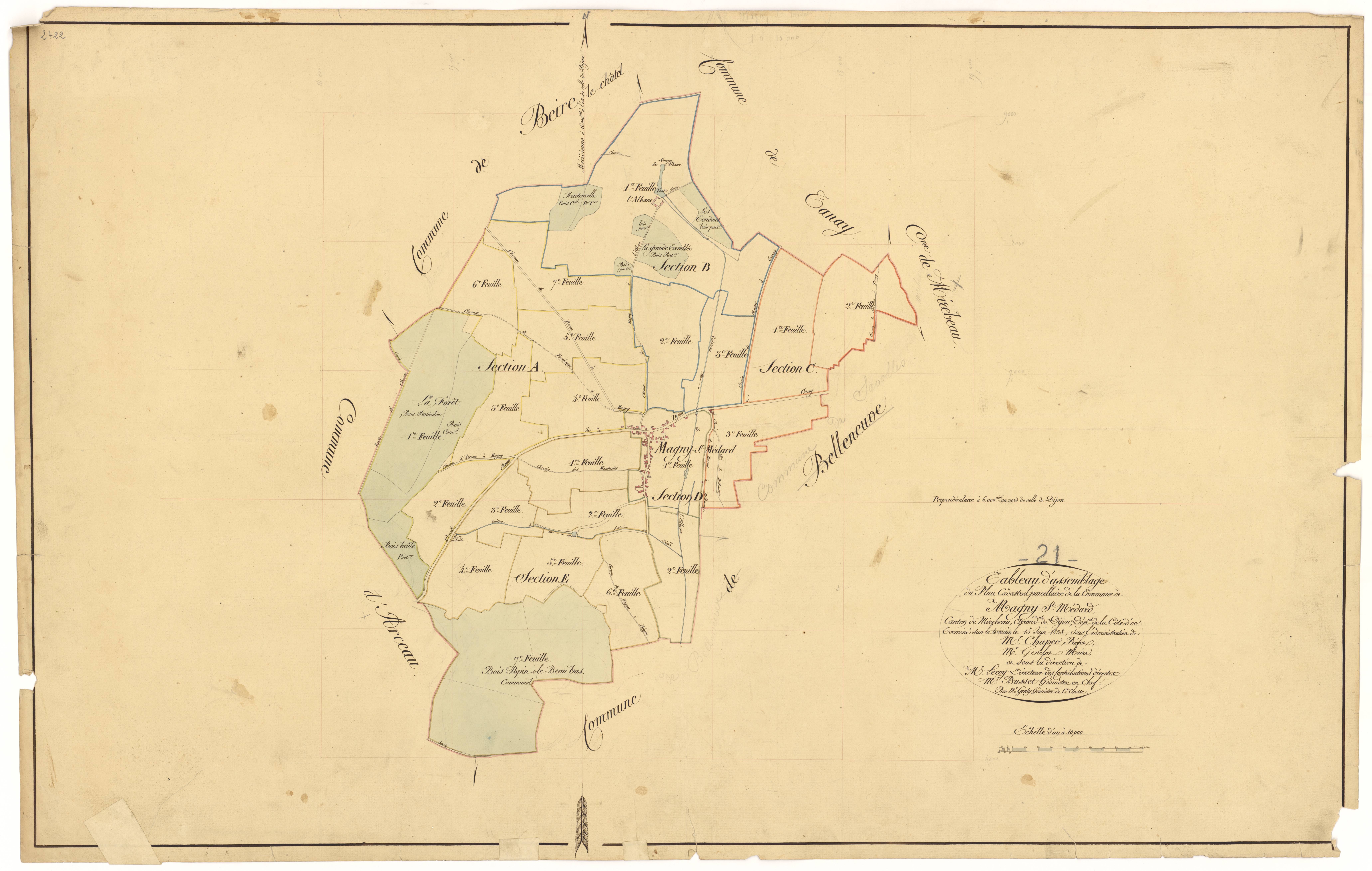Magny-Saint-Médard - Tableau d'assemblage - 3 P PLAN 366/1