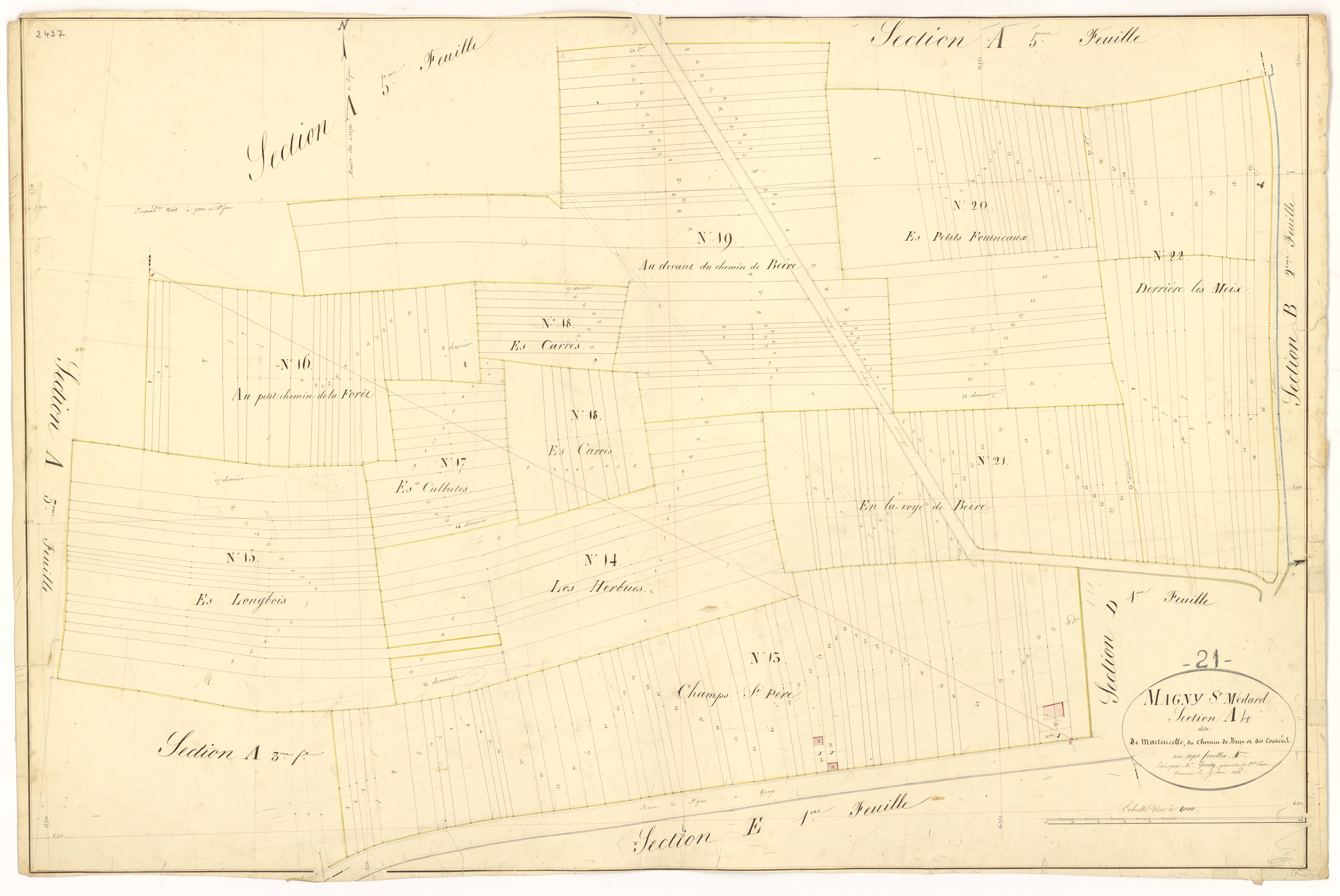Magny-Saint-Médard - Section A4 - 3 P PLAN 366/6