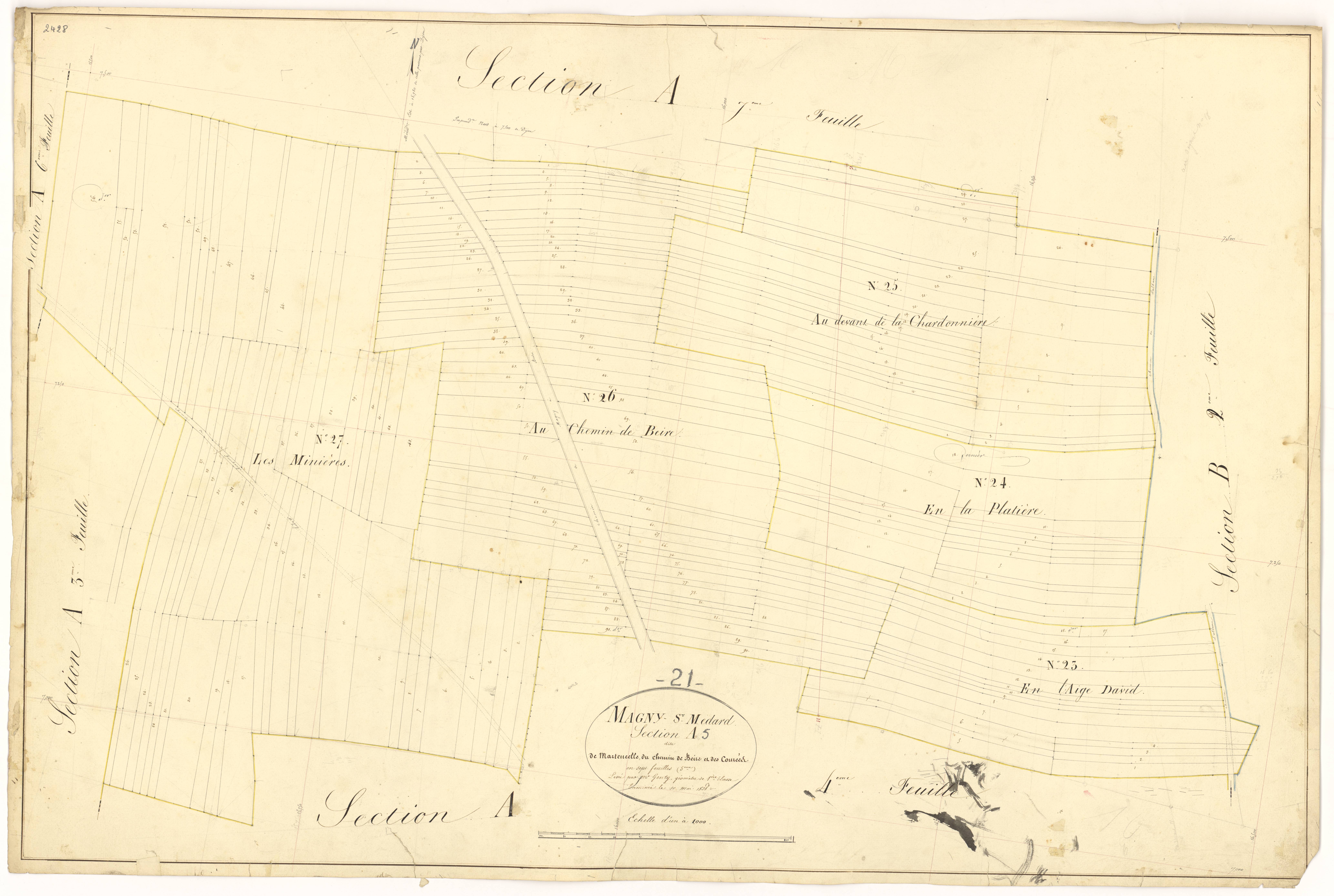 Magny-Saint-Médard - Section A5 - 3 P PLAN 366/7