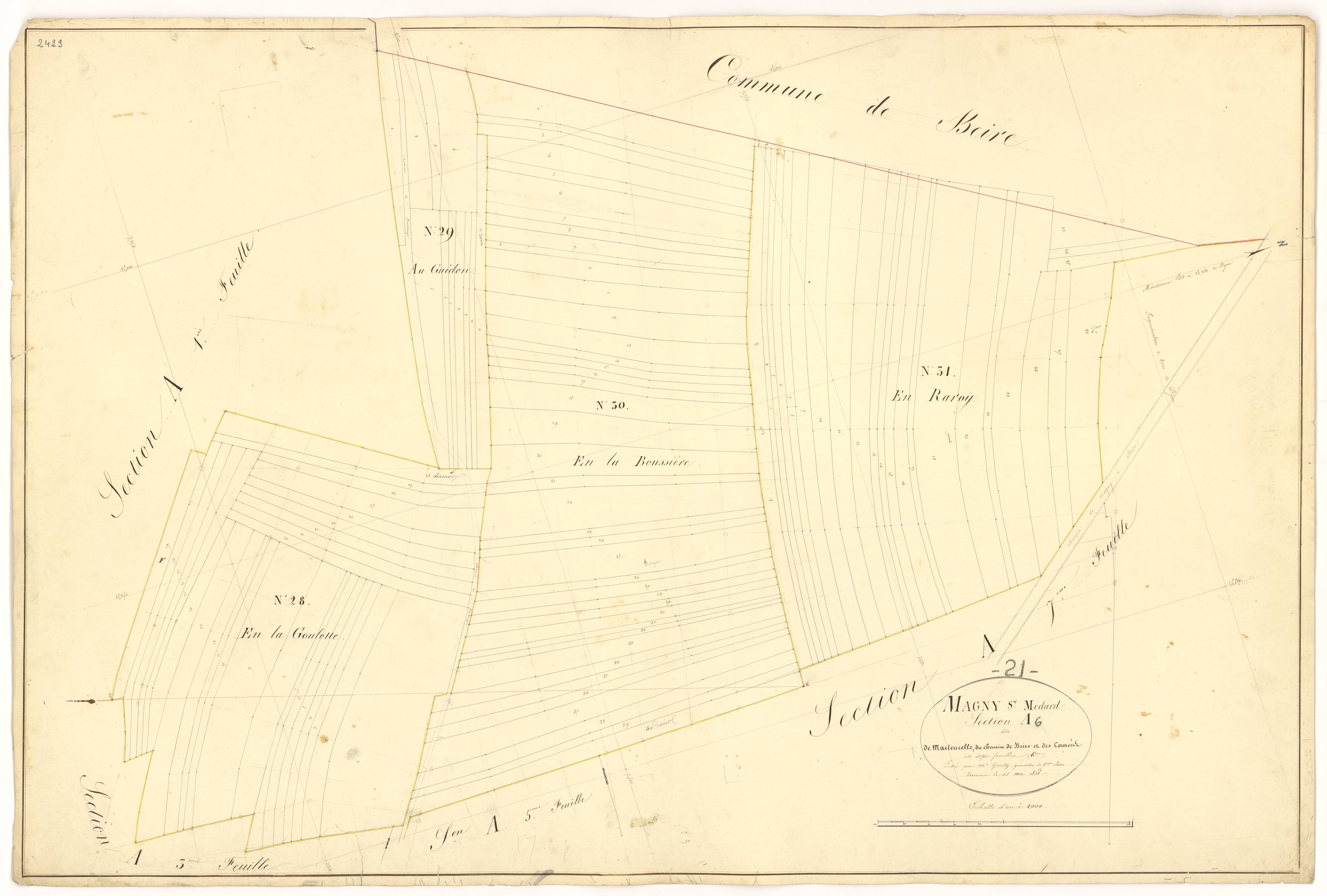 Magny-Saint-Médard - Section A6 - 3 P PLAN 366/8