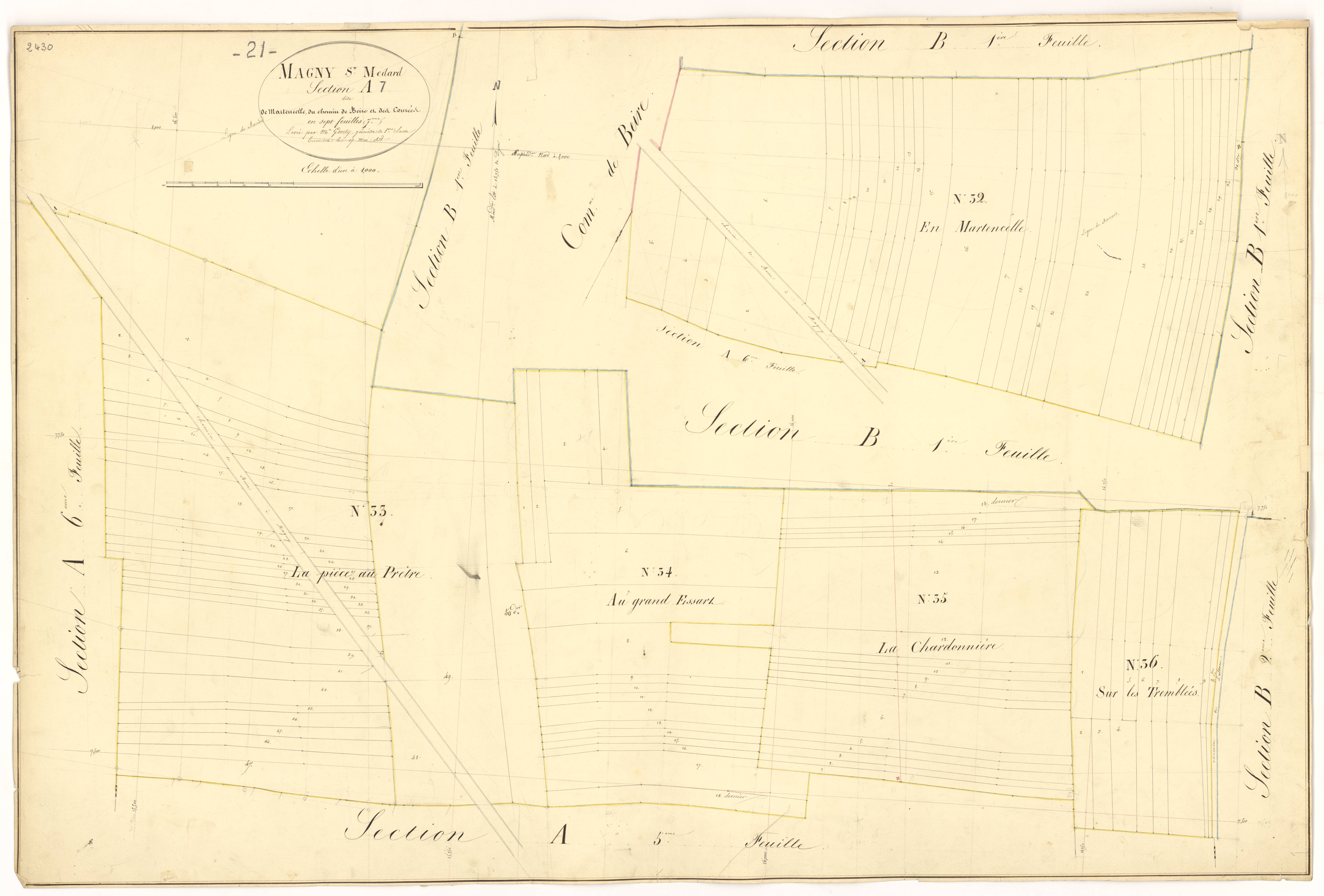 Magny-Saint-Médard - Section A7 - 3 P PLAN 366/9