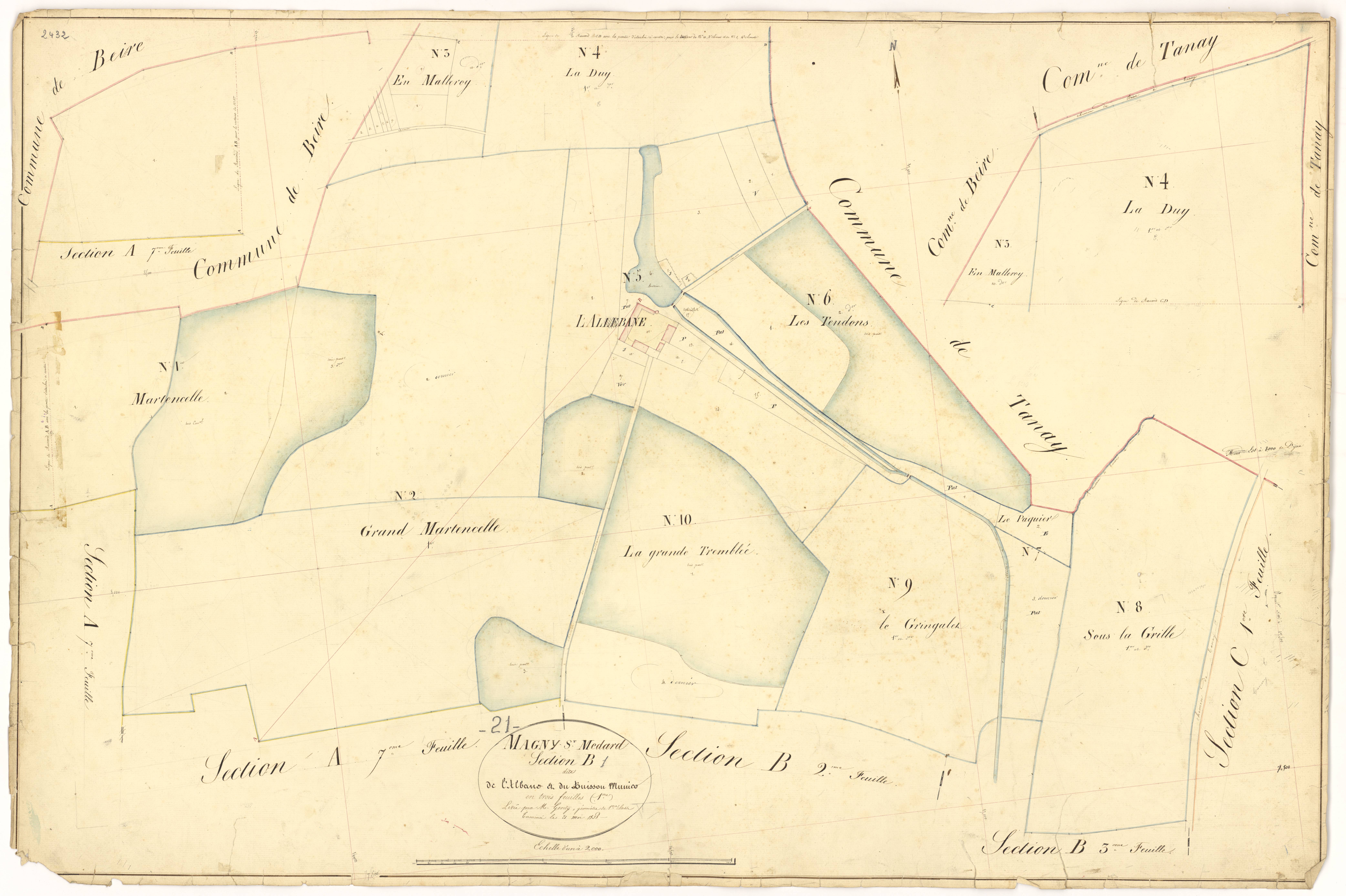Magny-Saint-Médard - Section B1 - 3 P PLAN 366/11