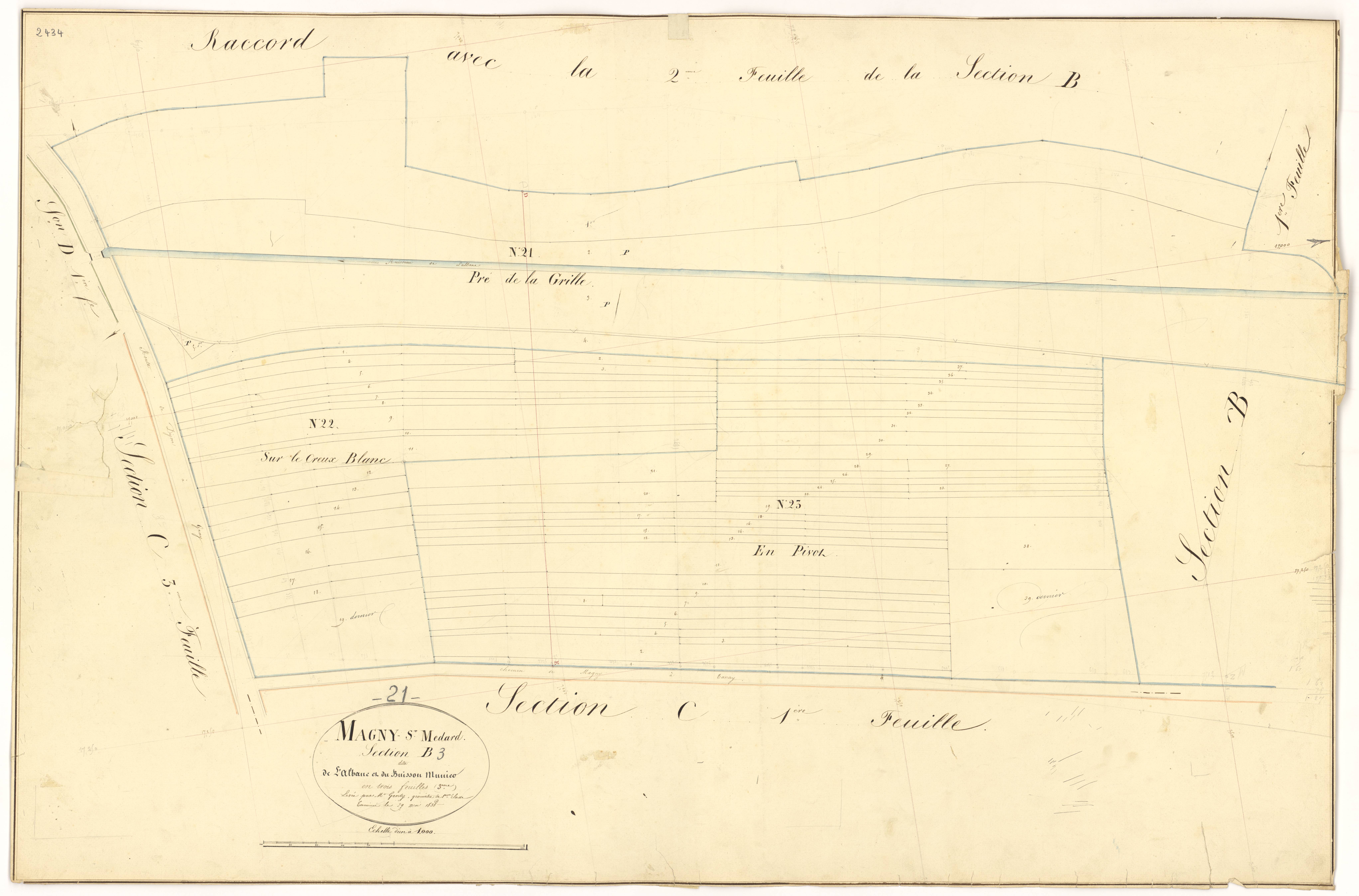 Magny-Saint-Médard - Section B3 - 3 P PLAN 366/13