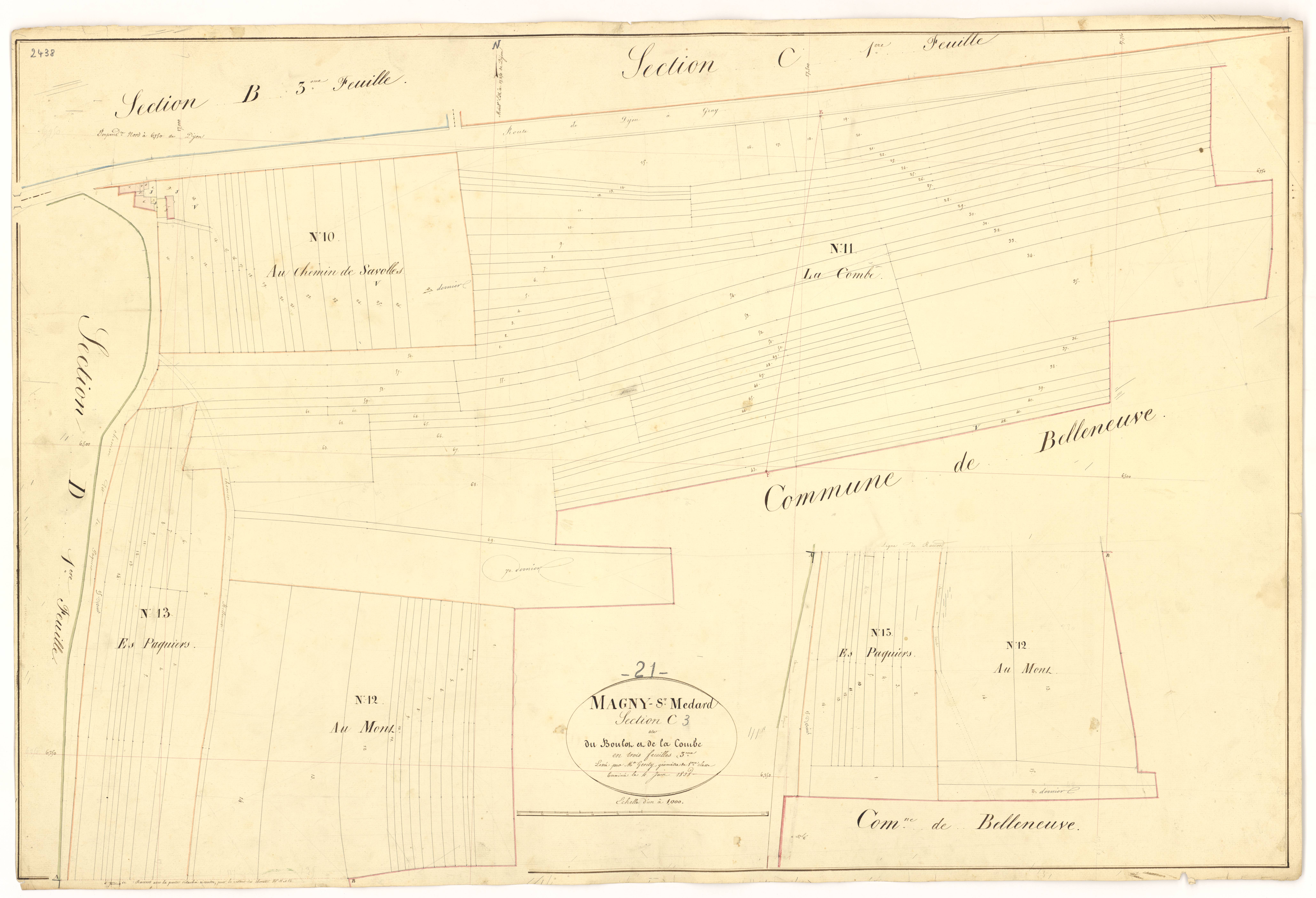 Magny-Saint-Médard - Section C3 - 3 P PLAN 366/17
