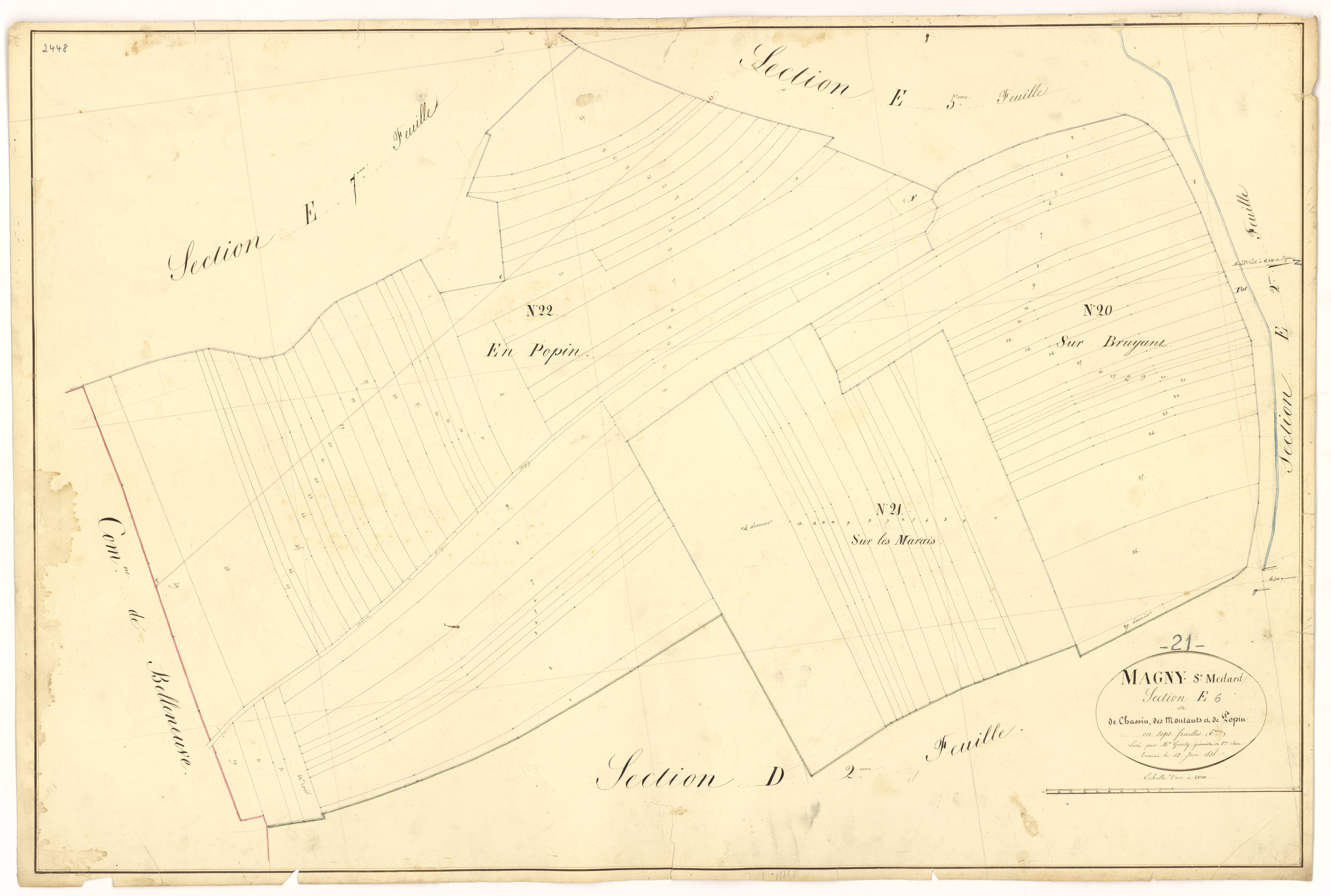 Magny-Saint-Médard - Section E6 - 3 P PLAN 366/27