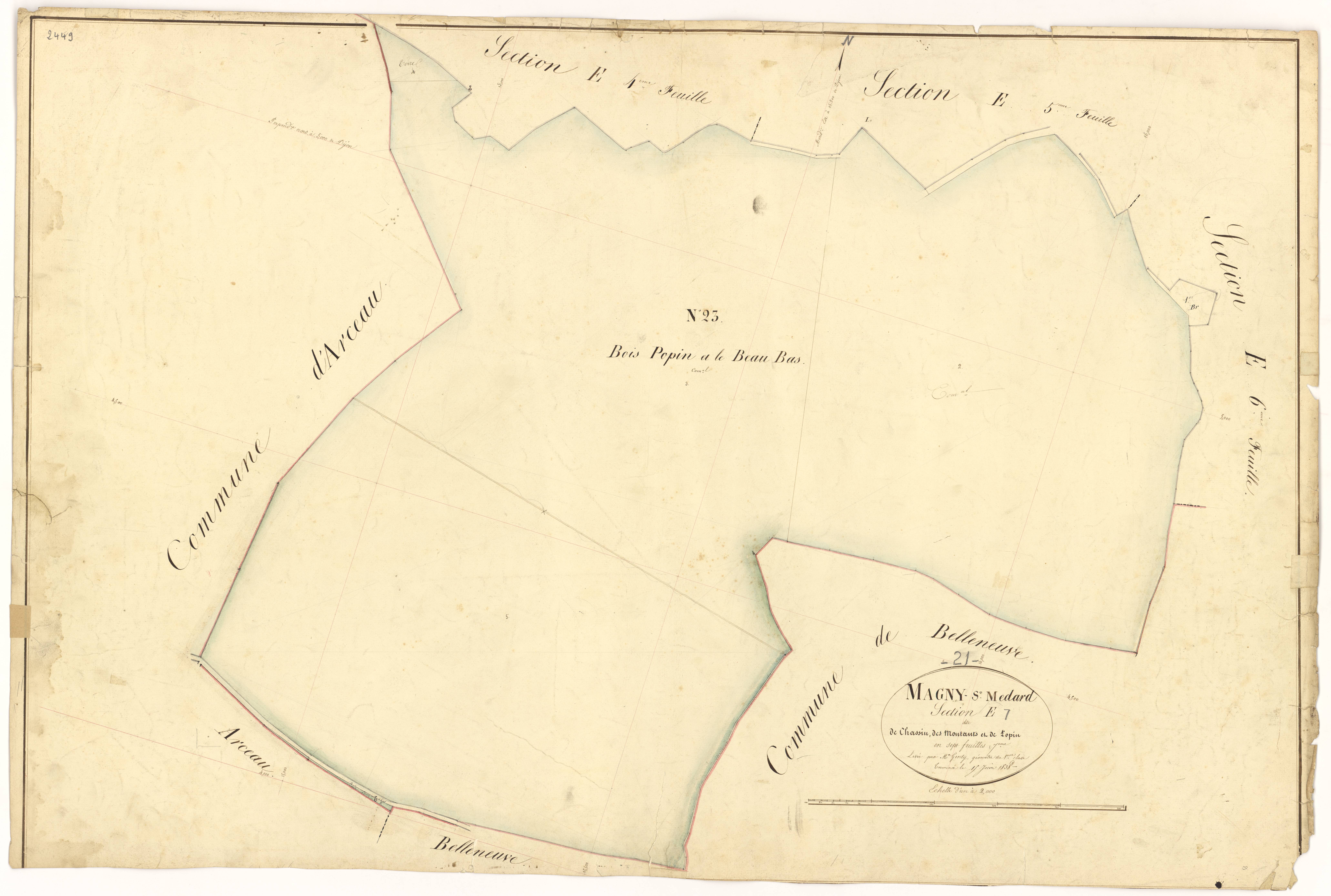 Magny-Saint-Médard - Section E7 - 3 P PLAN 366/28
