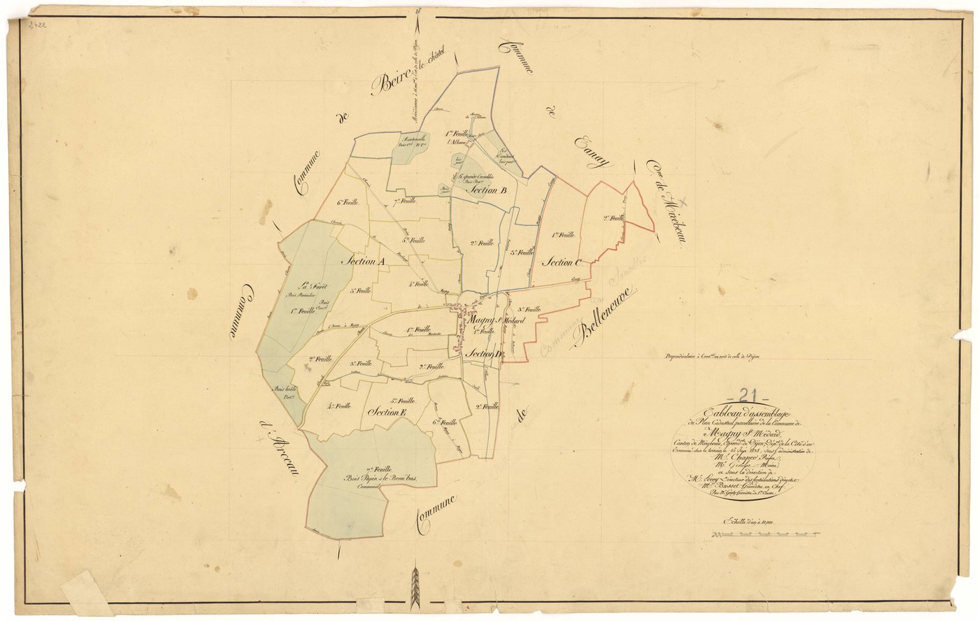Magny-Saint-Médard - Tableau d'assemblage - 3 P PLAN 366/1