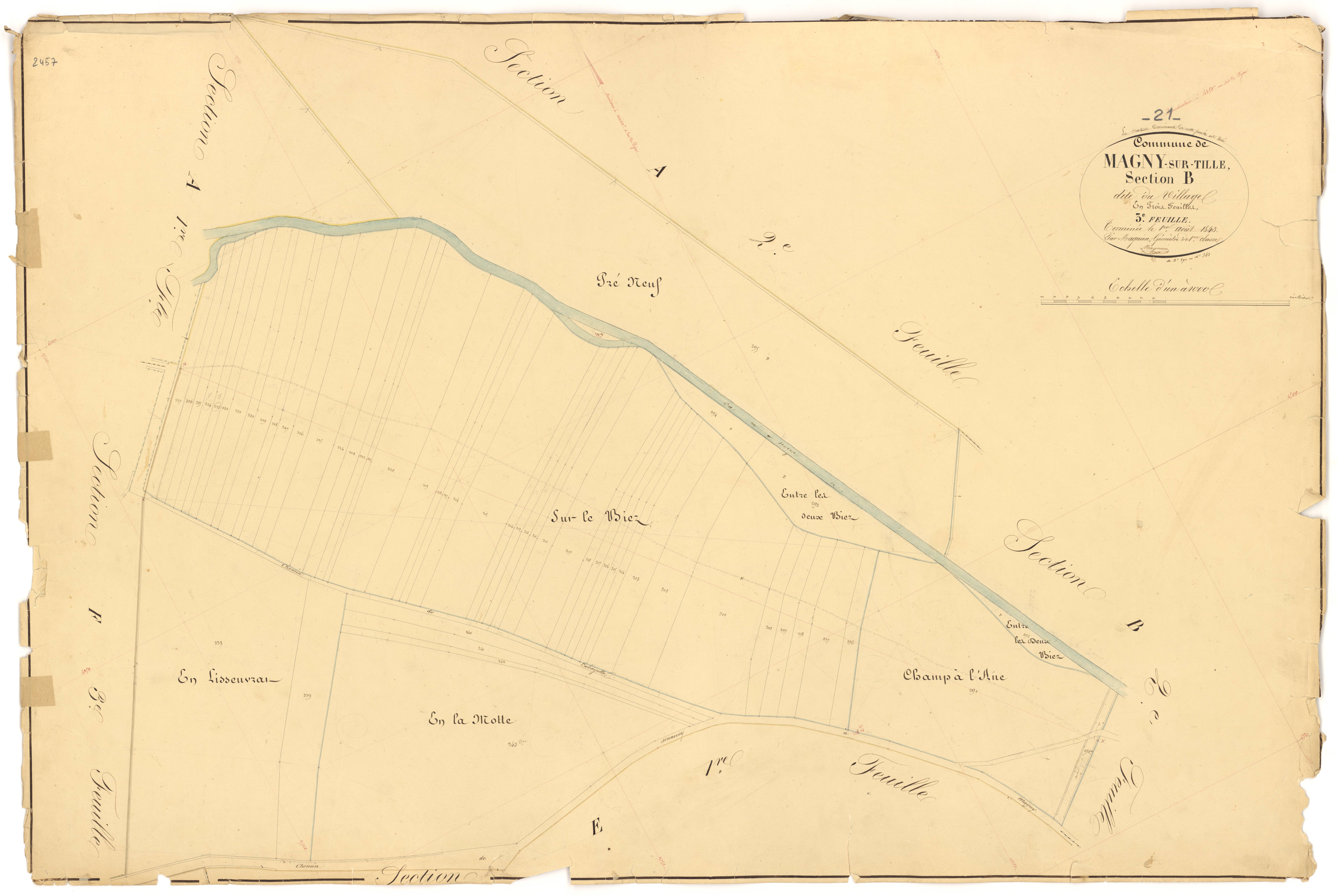 Magny-sur-Tille - Section B3 - 3 P PLAN 367/8