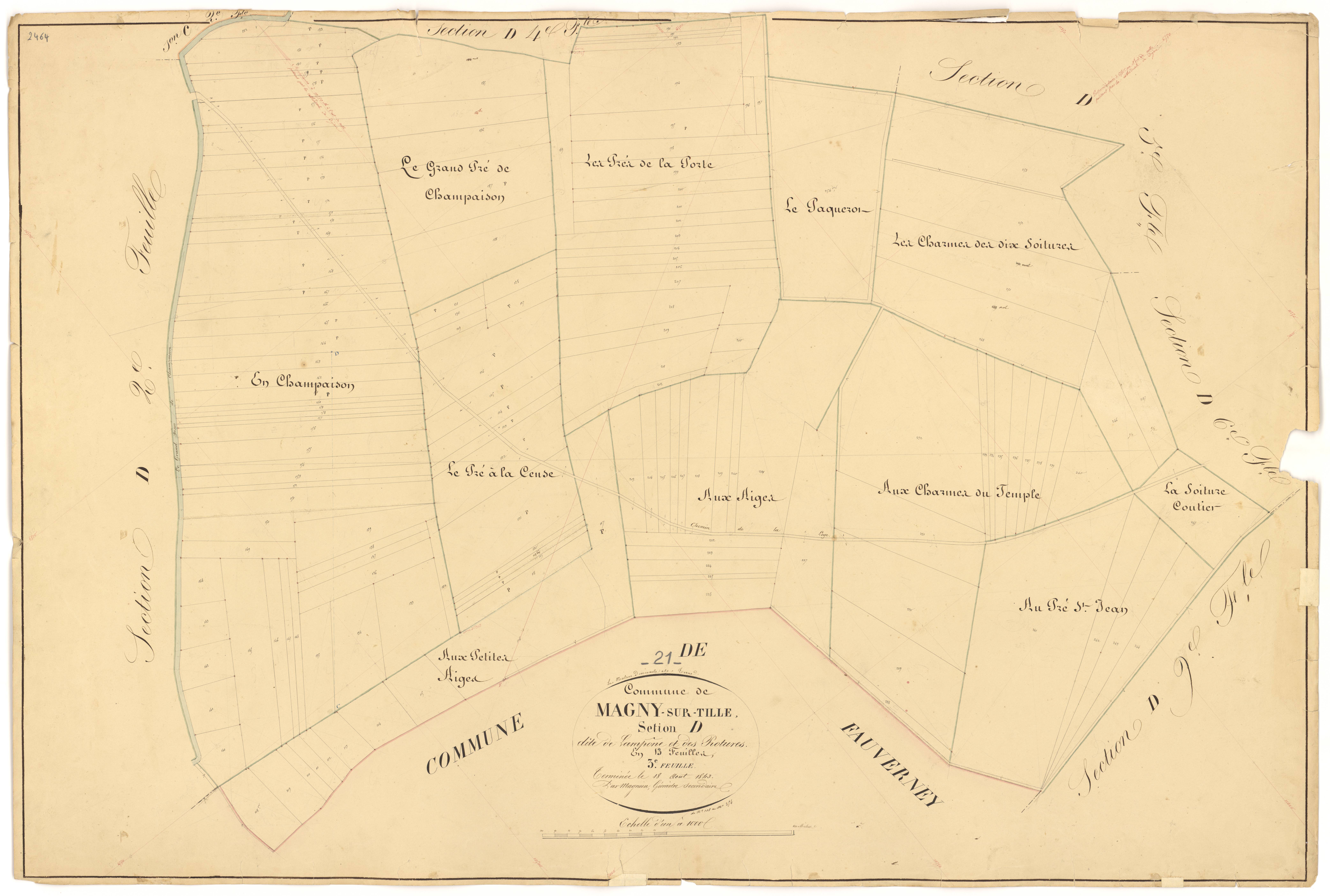Magny-sur-Tille - Section D3 - 3 P PLAN 367/15