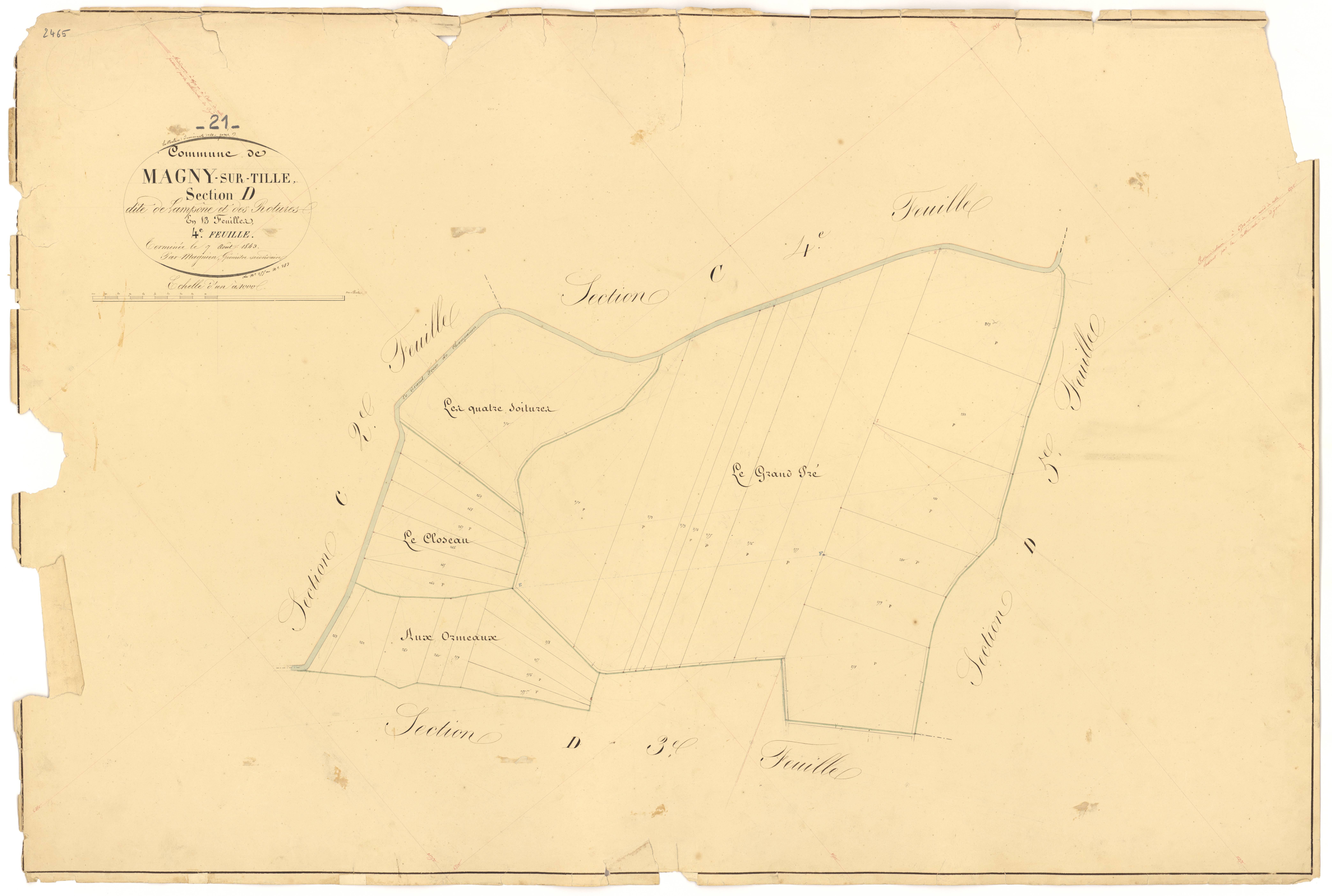 Magny-sur-Tille - Section D4 - 3 P PLAN 367/16