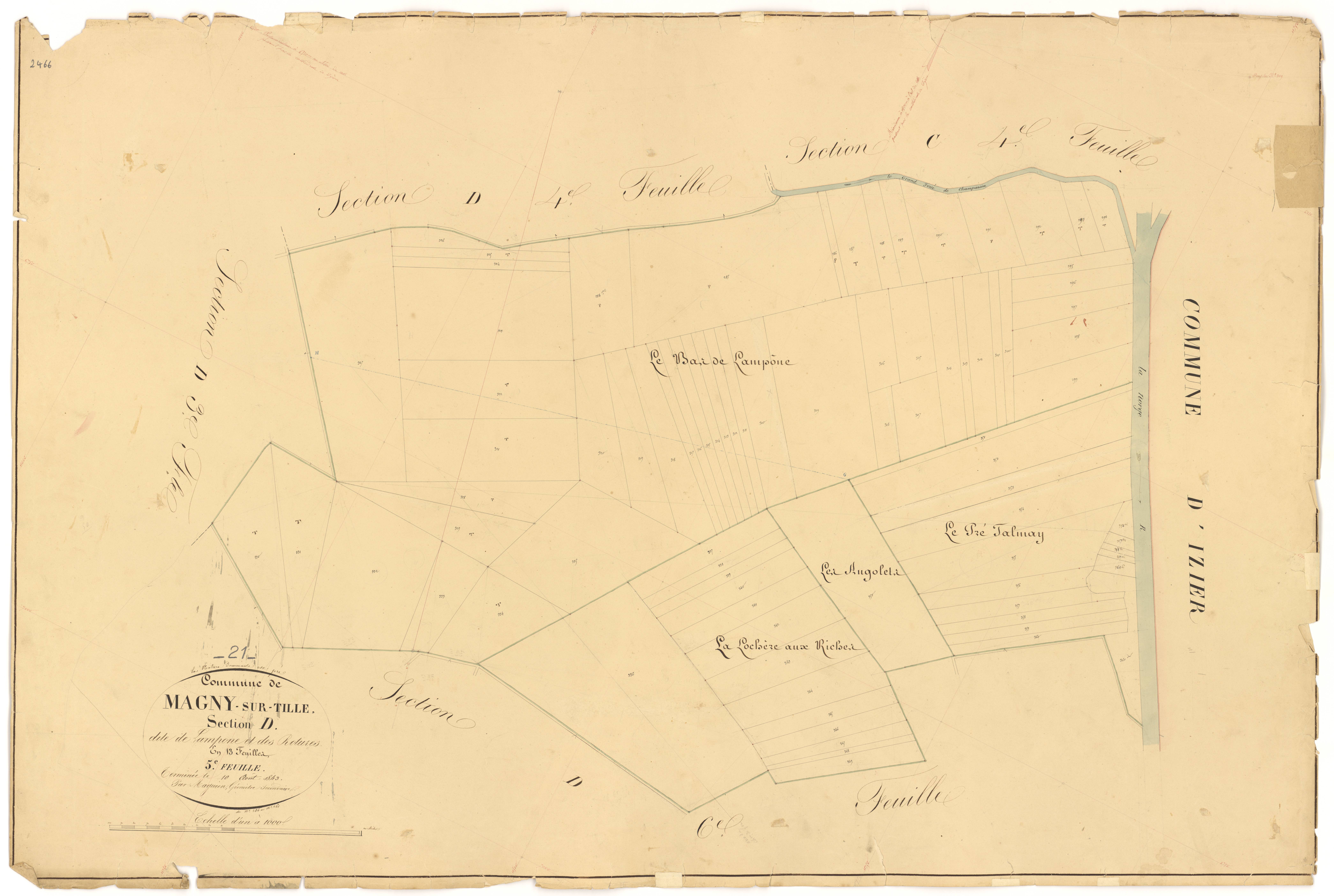 Magny-sur-Tille - Section D5 - 3 P PLAN 367/17