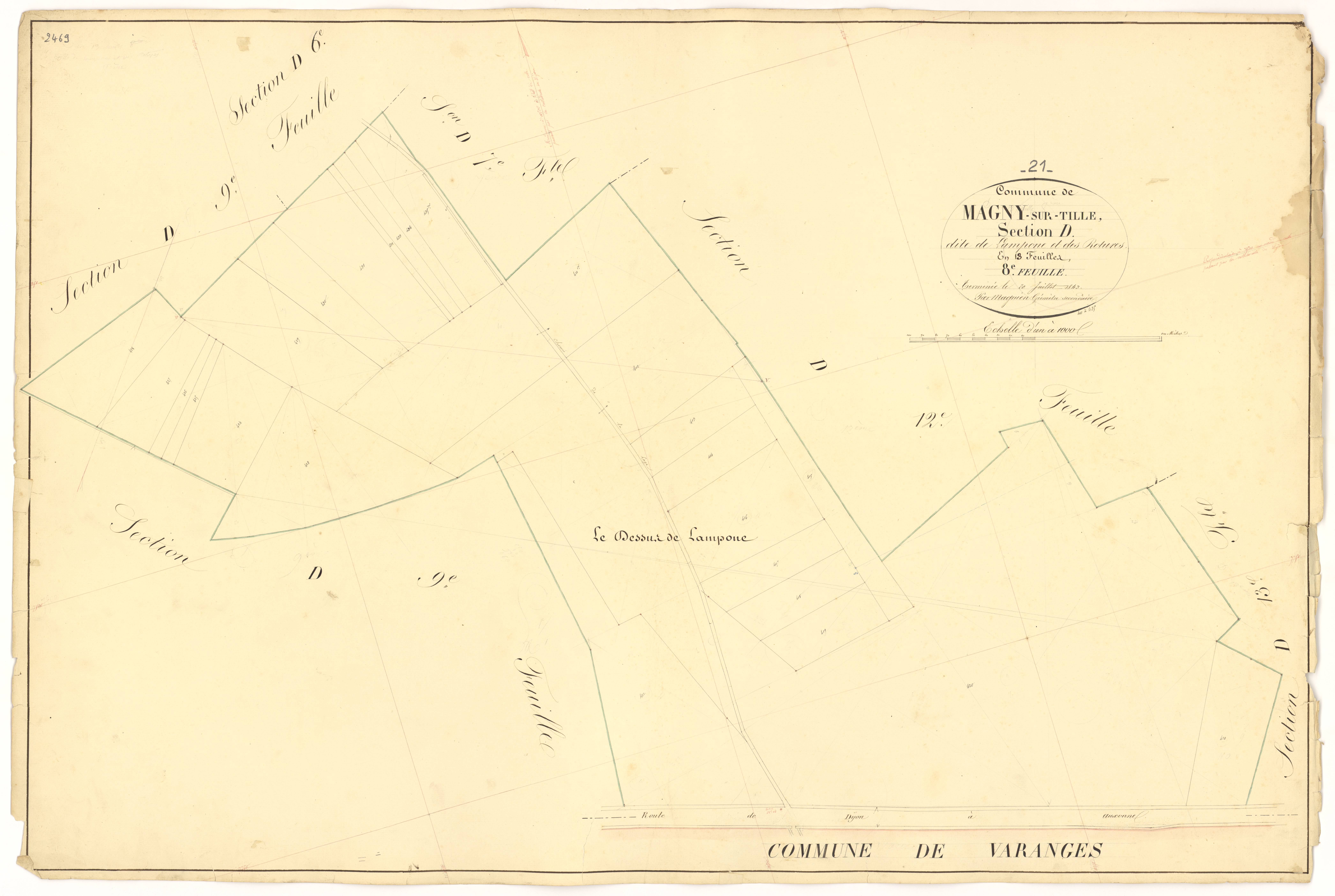 Magny-sur-Tille - Section D8 - 3 P PLAN 367/20