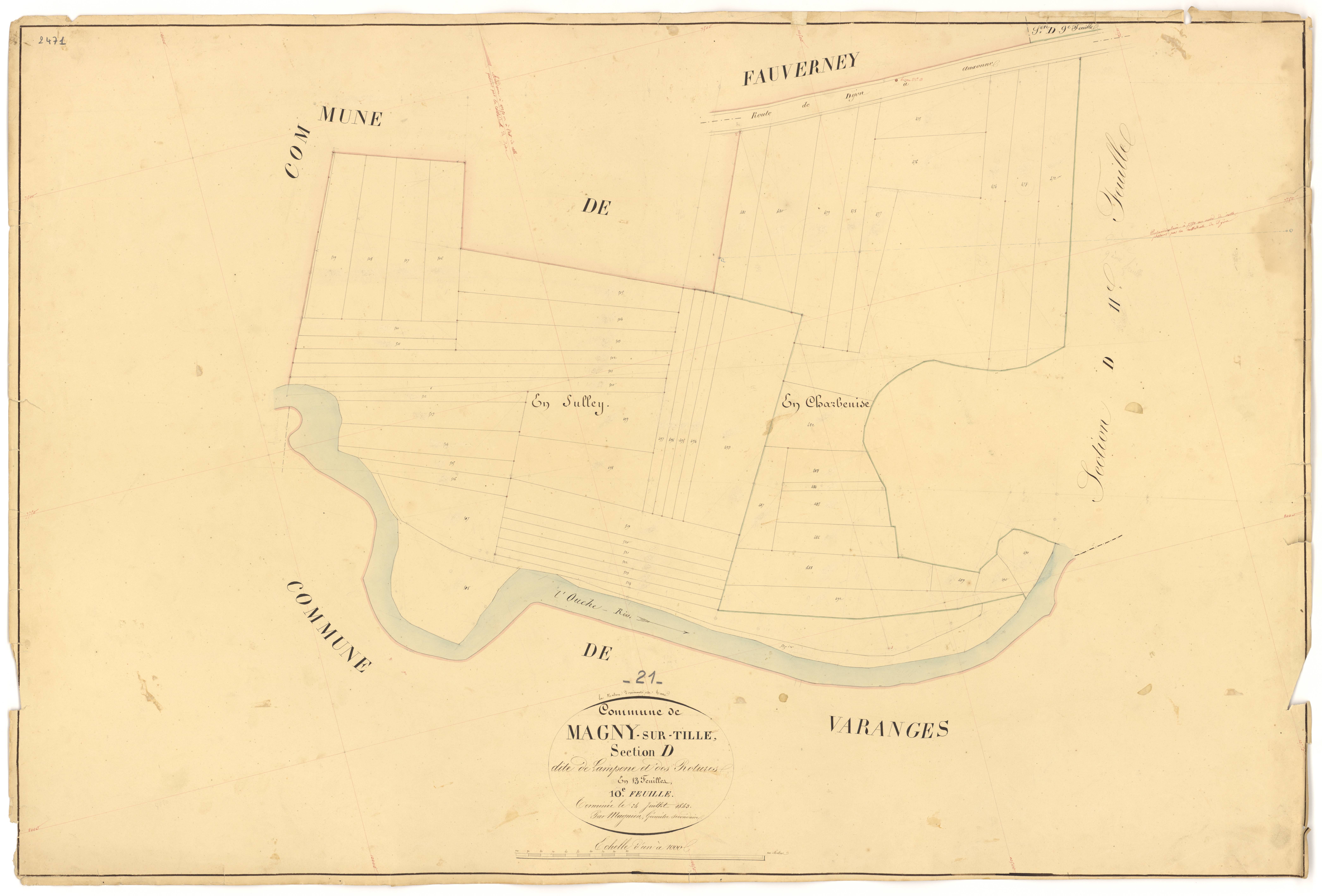Magny-sur-Tille - Section D10 - 3 P PLAN 367/22