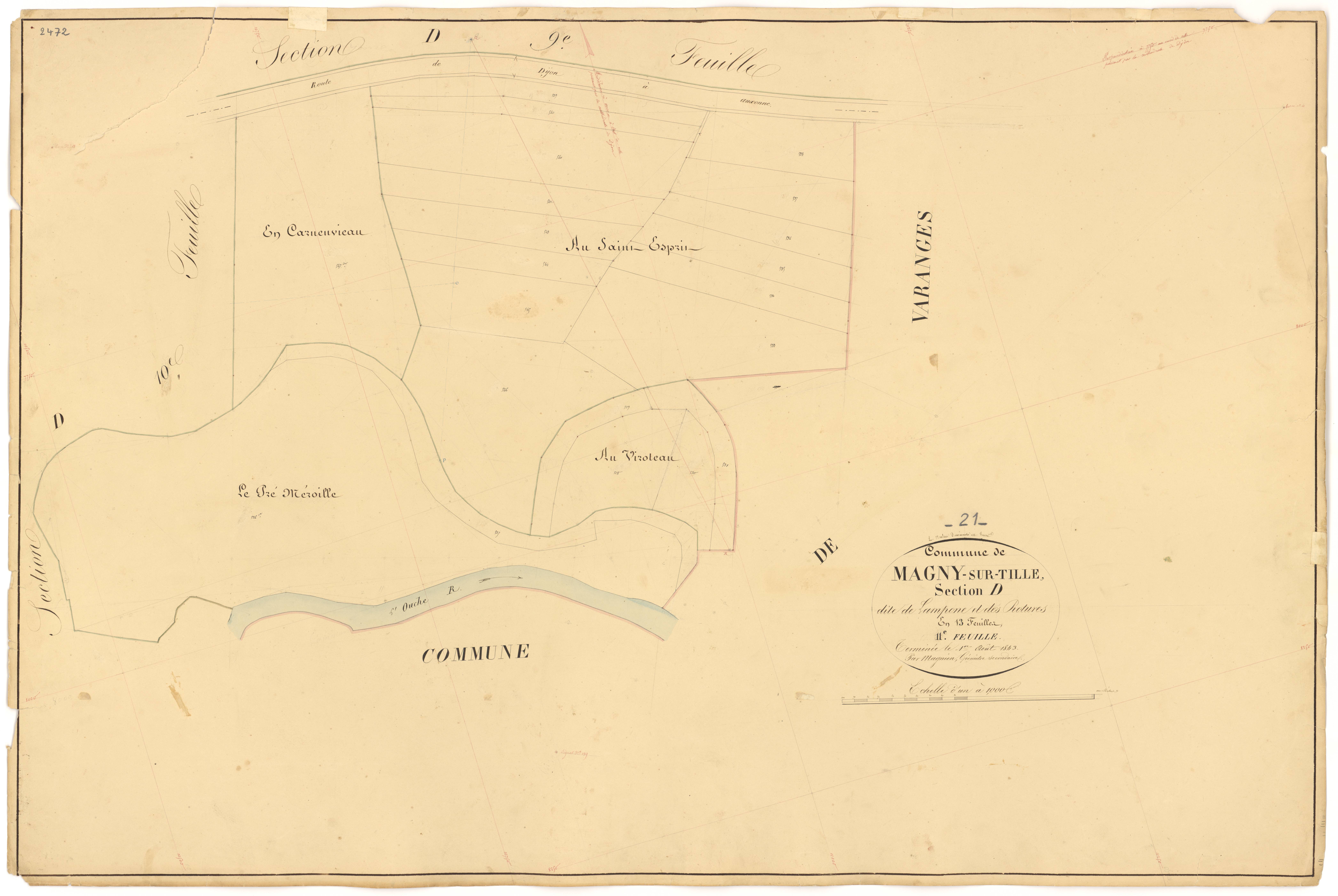 Magny-sur-Tille - Section D11 - 3 P PLAN 367/23