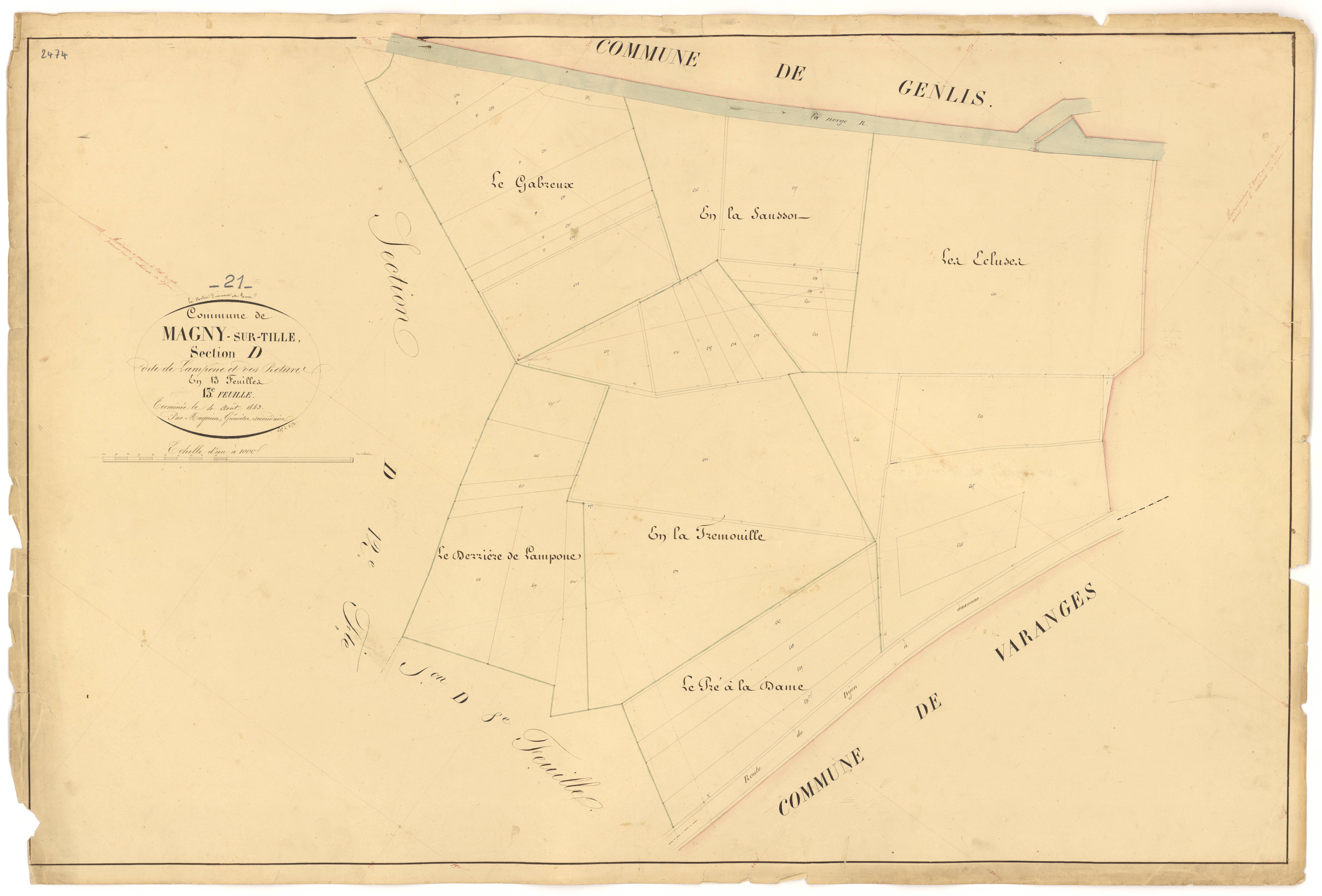 Magny-sur-Tille - Section D13 - 3 P PLAN 367/25