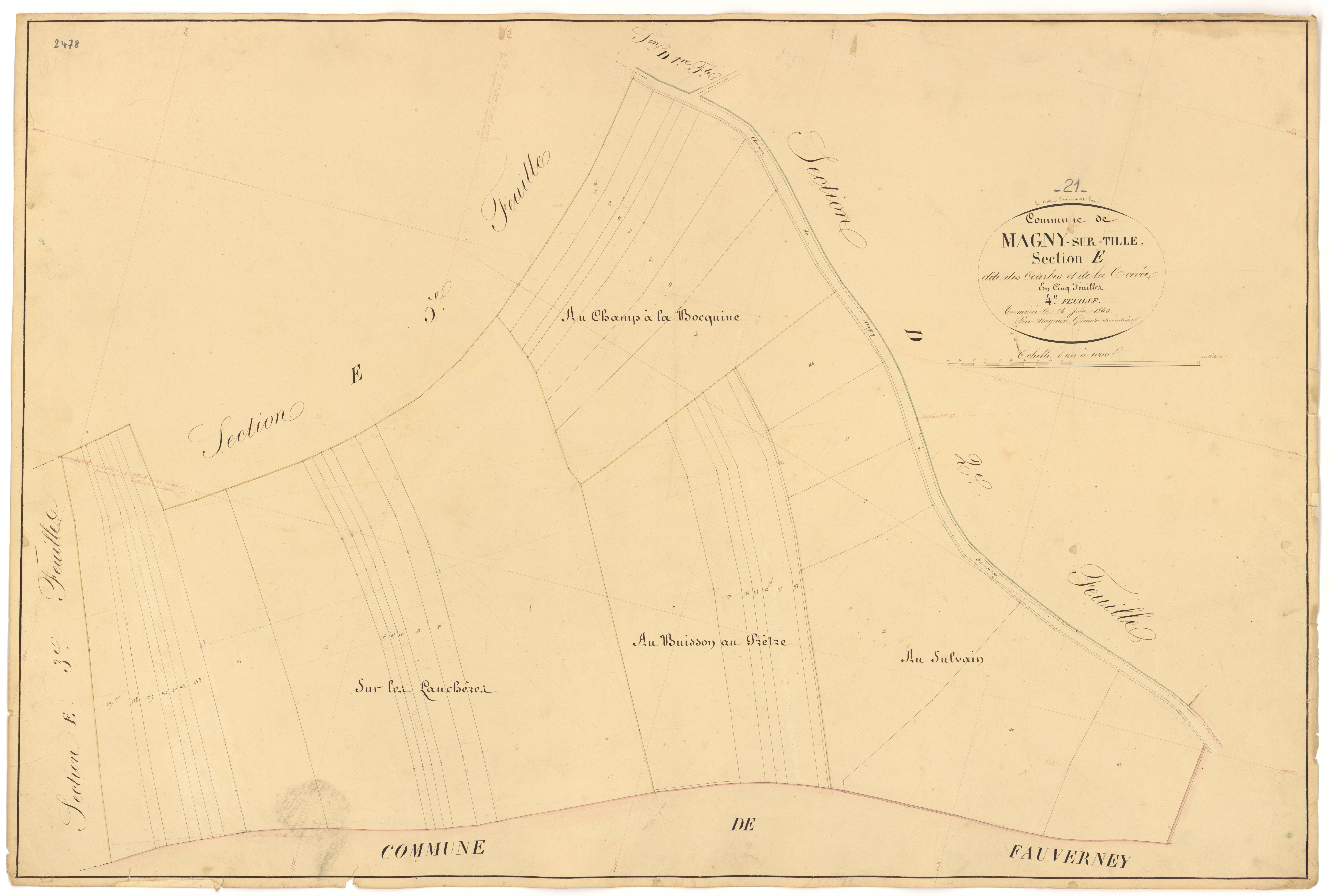 Magny-sur-Tille - Section E4 - 3 P PLAN 367/29