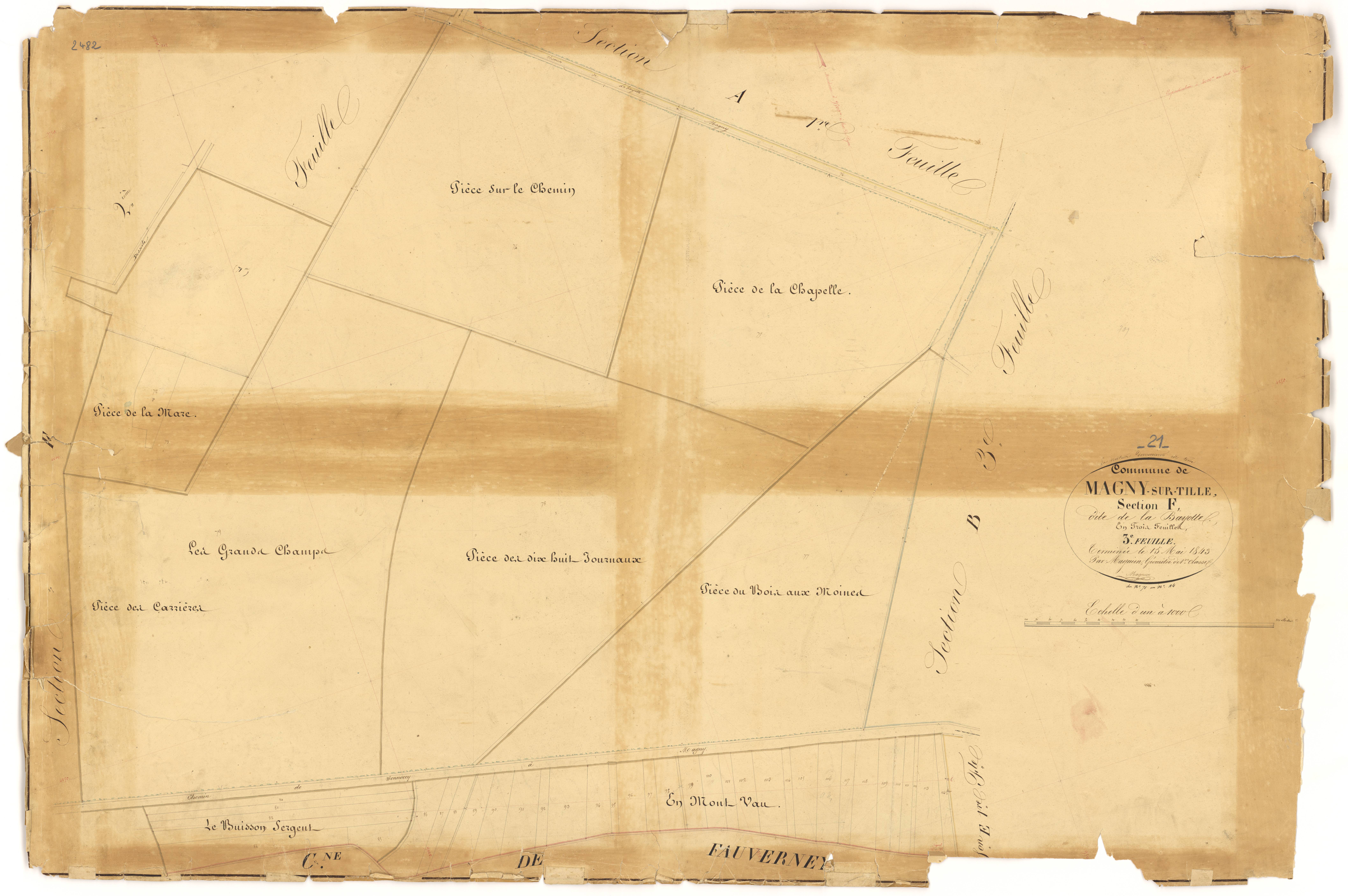 Magny-sur-Tille - Section F3 - 3 P PLAN 367/33
