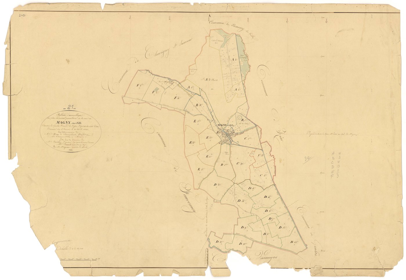 Magny-sur-Tille - Tableau d'assemblage - 3 P PLAN 367/1